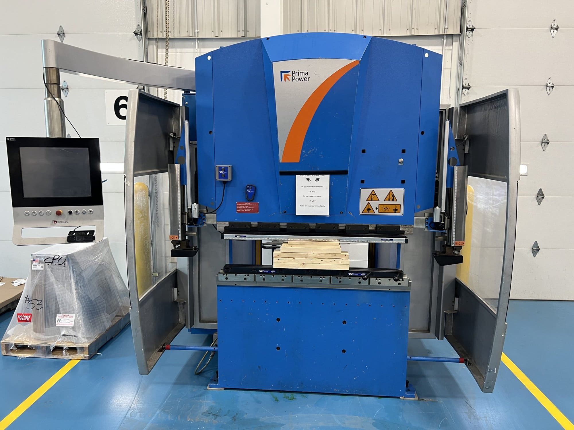 24 Ton X 4' Prima Power P-0212 CNC Press Brake, 2012-2 axis back gauge