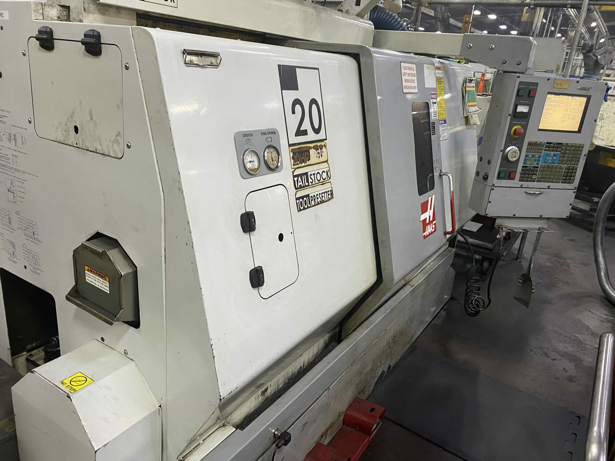 Haas SL-20T CNC Lathe, 2004- Tailstock, Available Immediately - Image 3