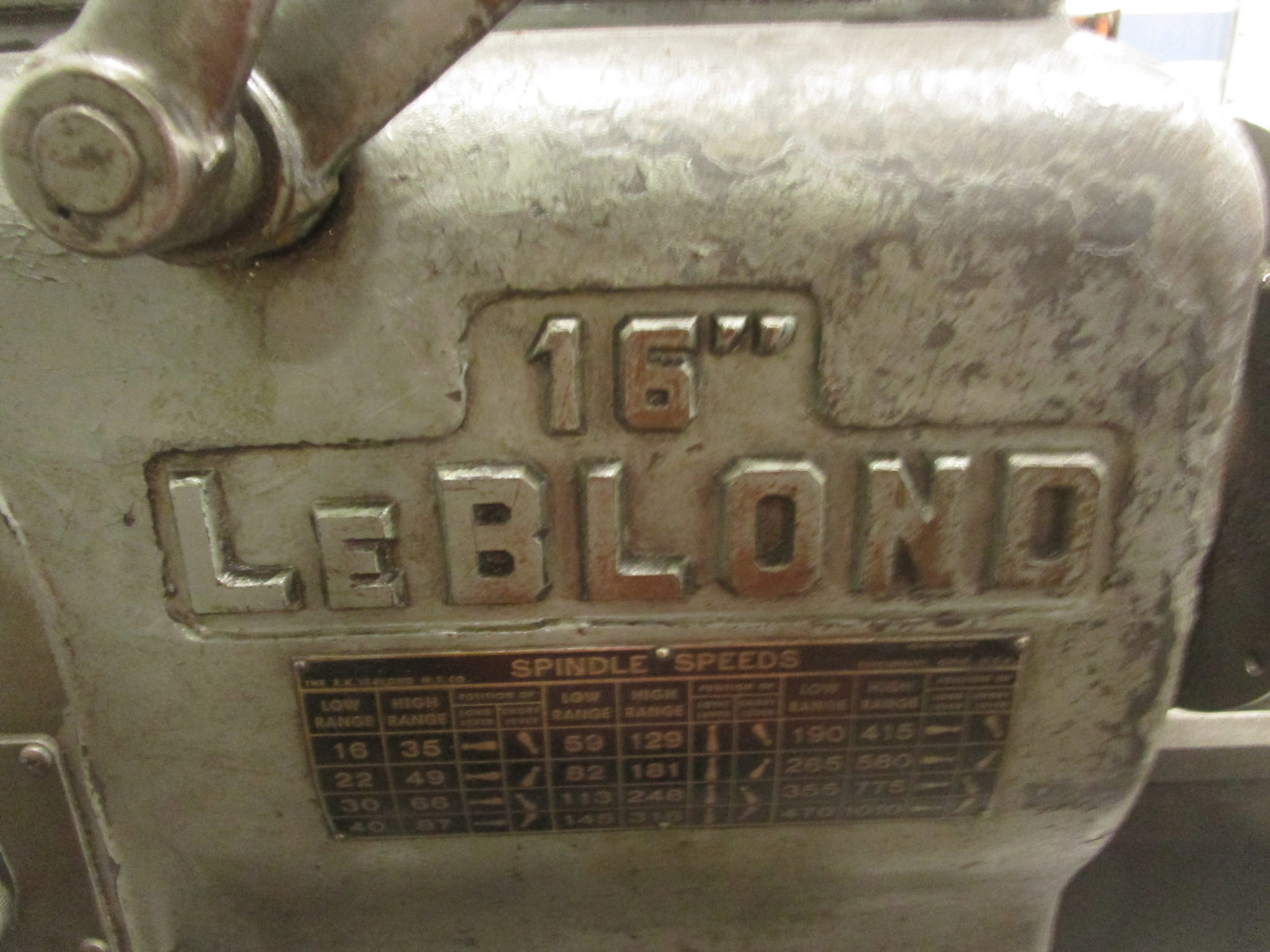 16" x 54" Leblond Heavy Duty Engine Lathe - Tailstock, 10" 3-Jaw Chuck, 2" Bore, Available Immediately - Image 6