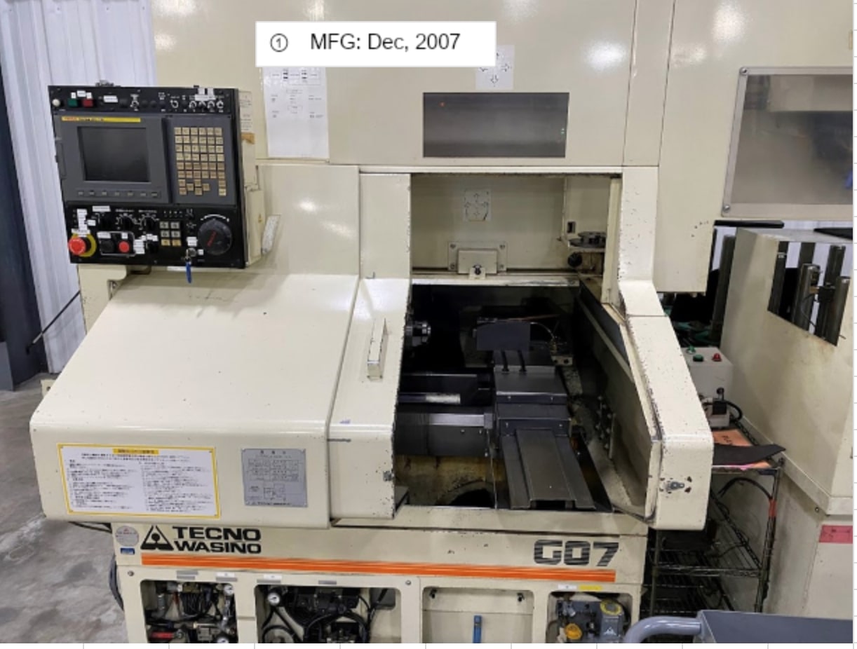 Tecno Wasino G07 CNC Gang Lathe, 2007 - Gantry Loader and Stockers, Fanuc Control - Image 3