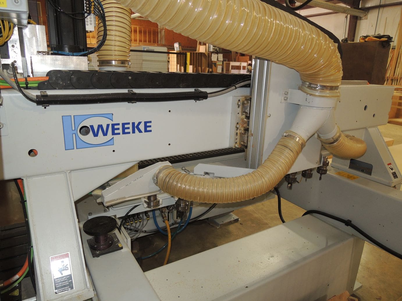 5x10 Weeke Optimat BHP008 Vantech 510 CNC Router, 2013- 16 HP Spindle, 4 Vac Pumps, Sheet Conveyor, Dust Collector - Image 7