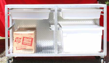 80 Quart Kettle Corn Machine with Auto Stirrer, Product Rack and Service Table - Image 2
