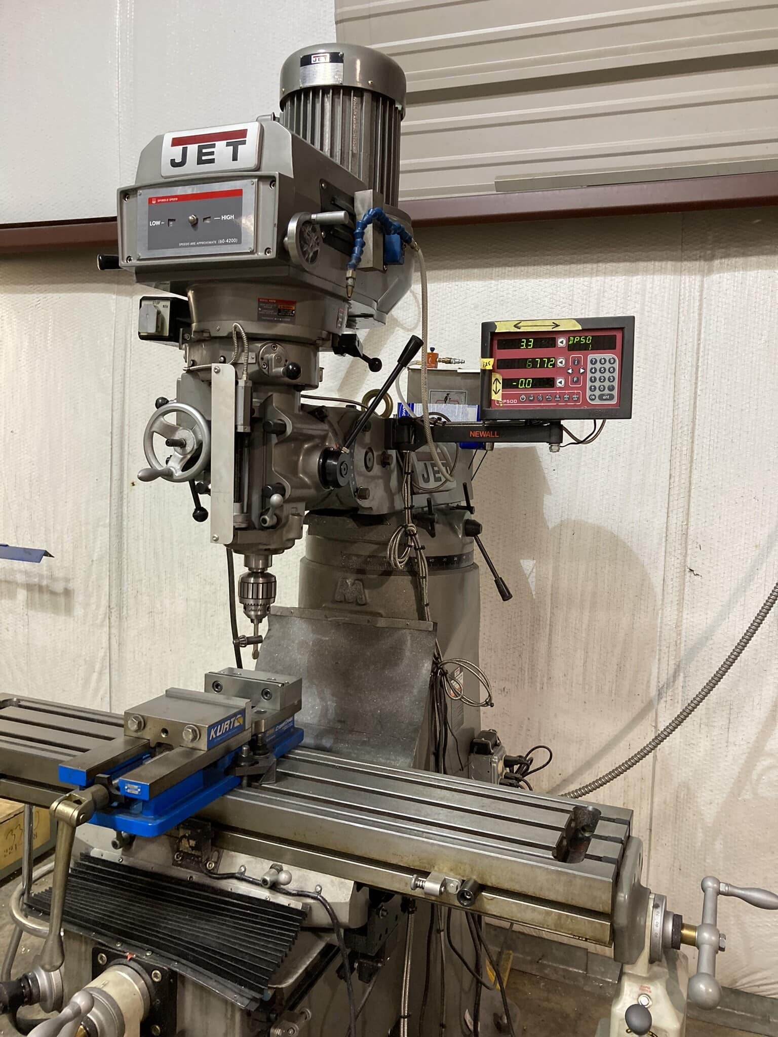 Jet JTM-4VS-1 Knee Mill, 2019 - Equipped with Rotary Table, DRO, Power Feed