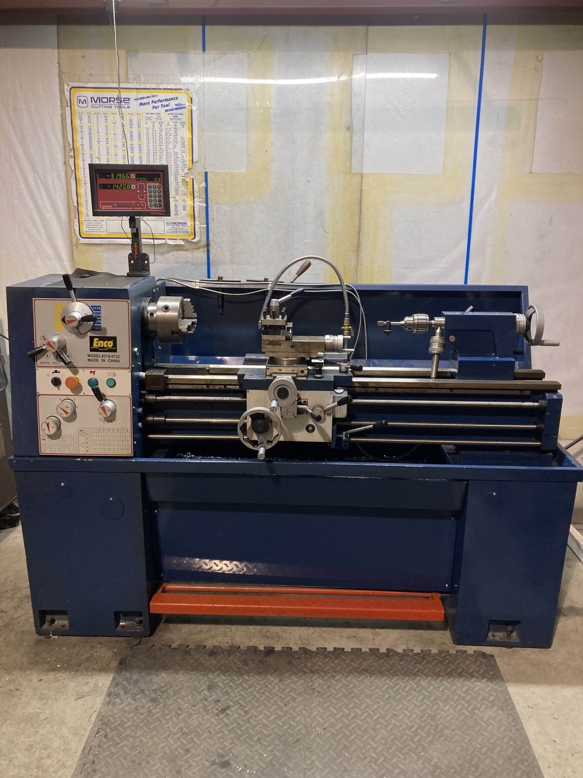 Enco GH1340A Engine Lathe, 2018 - Equipped with DRO, 3 and 4 Jaw Chucks, Tailstock