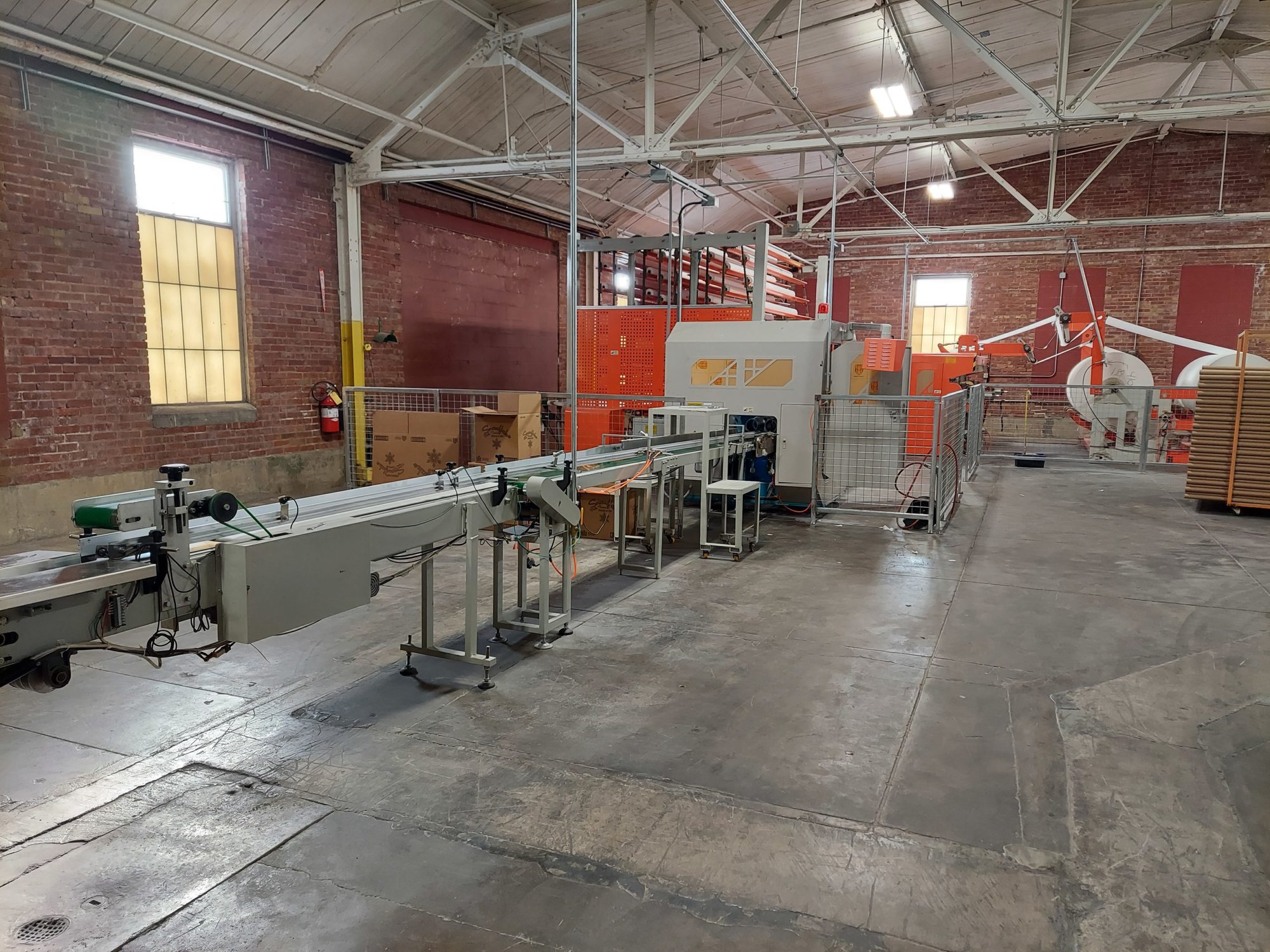 Wangda Group WD-TP-RPM 2800 IV Toilet Paper Rewinding and Perforating Machine, 2018- W/ 100 Log Accumulator, Log Saw Cutting Machine, Packing Machine for Single Roll, & Automatic Roll Core Machine - Image 11