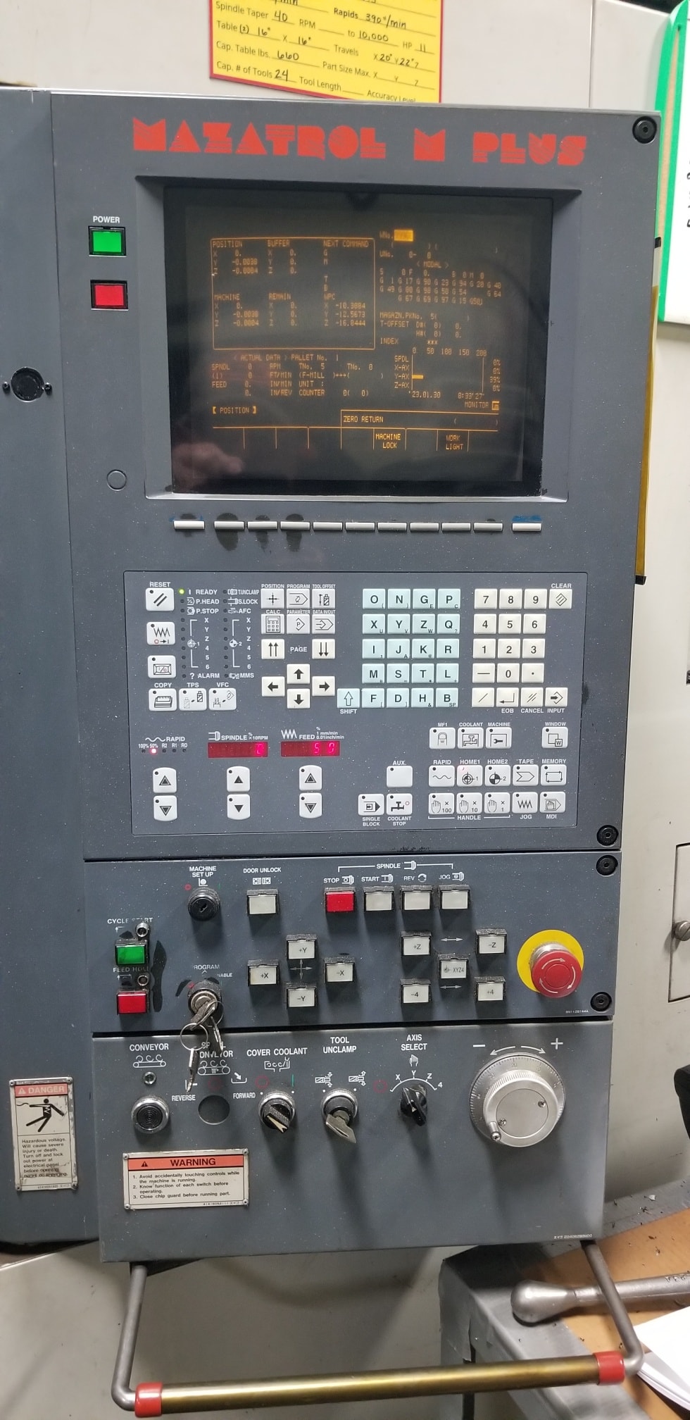 Mazak HTC-400 400MM HMC, 1995 - Under Power, Chip Conveyor - Image 2