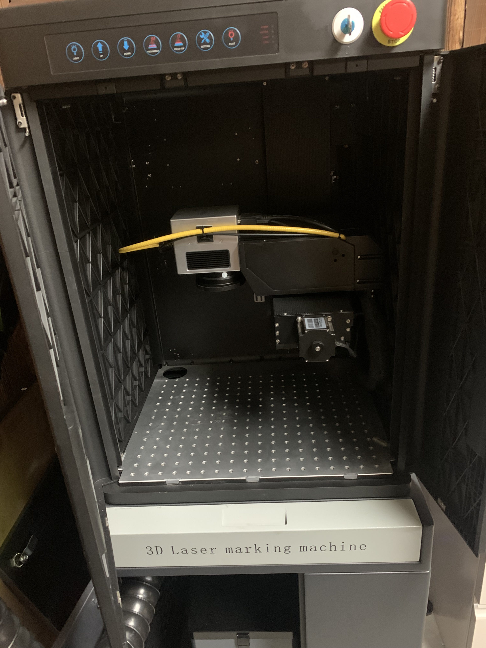 60W Lit Laser 376639-015 4"x4" 3D Fiber Laser Engraver, 2021 - Fume Extractor - Image 3