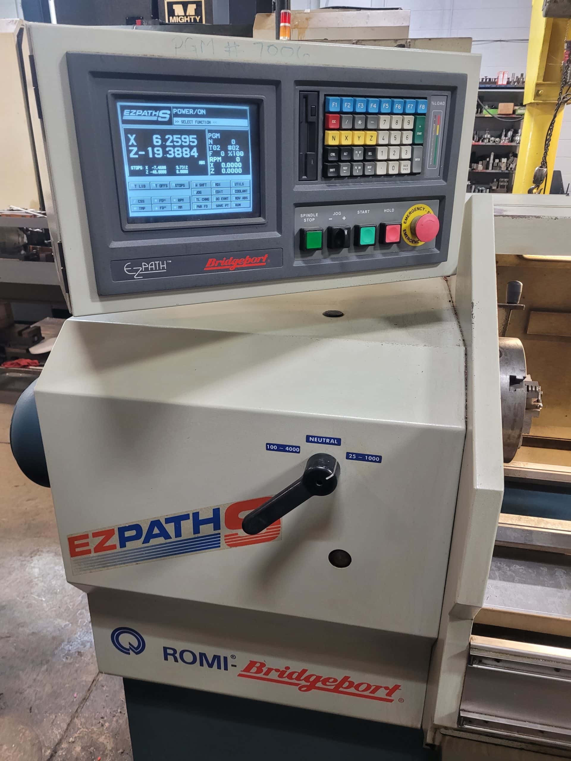 Bridgeport Romi EZ-Path S CNC Teach Lathe, 1998- 18" x 40", 2" Bore - Image 3