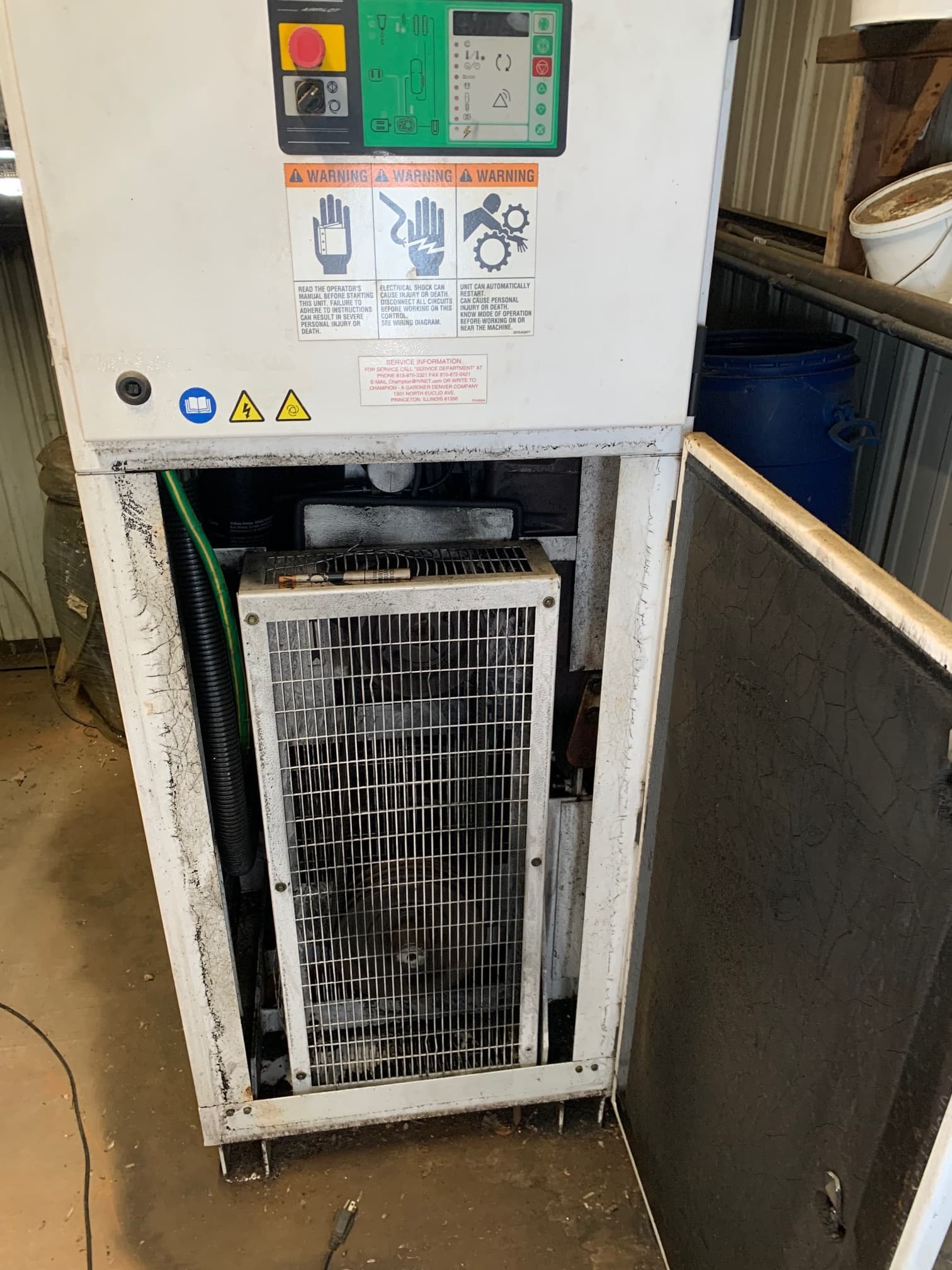 Champion RotoChamp RCS50 50HP Rotary Screw Air Compressor, 2000 - Regularly Maintained - Image 3