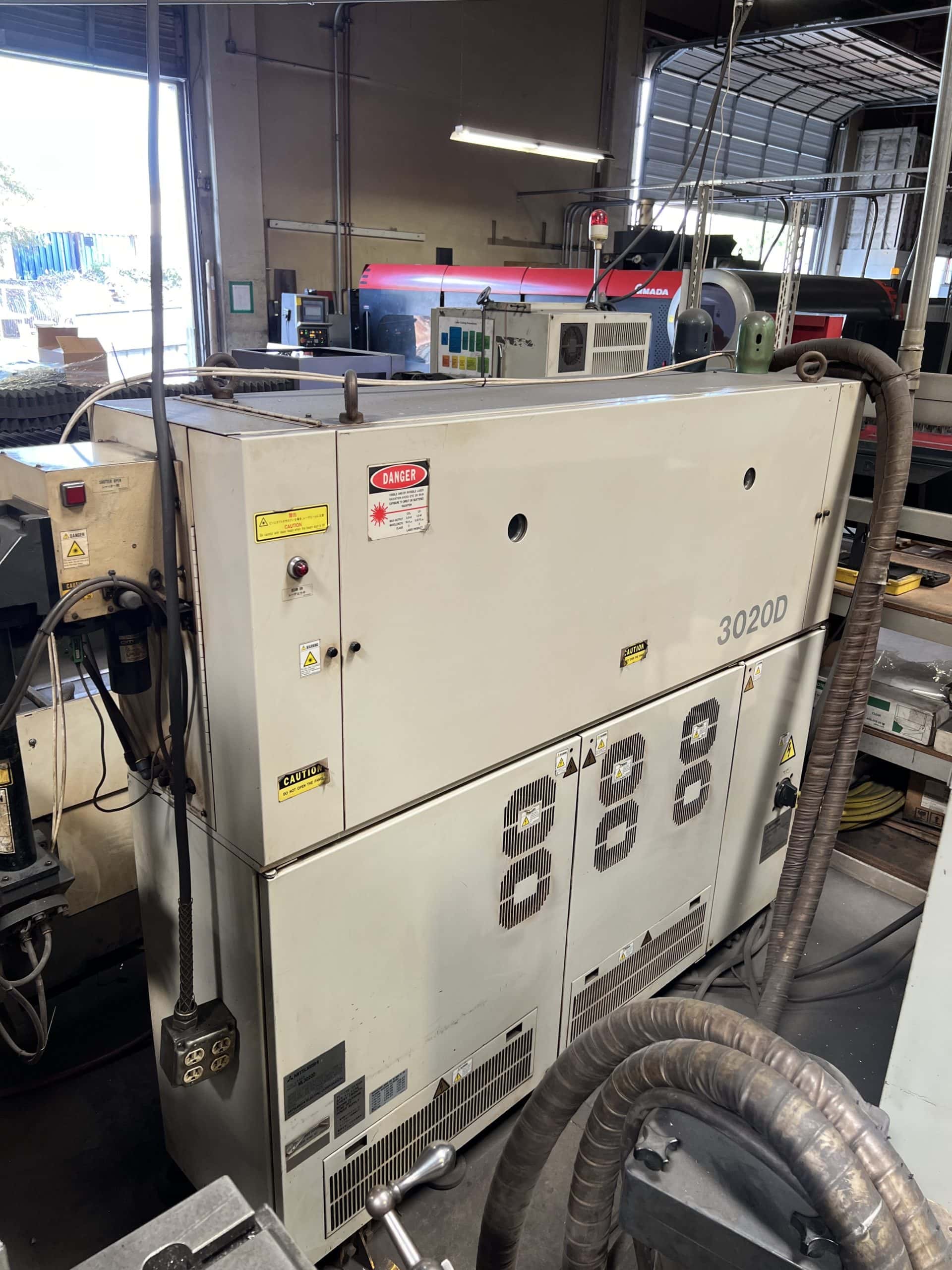 2000 Watt Mitsubishi ML3020D CO2 Laser, 1996 - 4' x 10', Chiller - Image 5