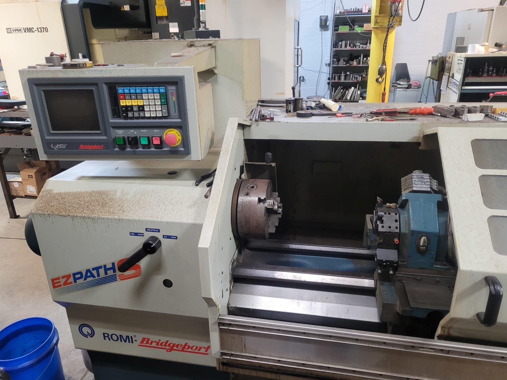 Bridgeport Romi EZ-Path S CNC Teach Lathe, 1998- 18" x 40", 2" Bore - Image 5