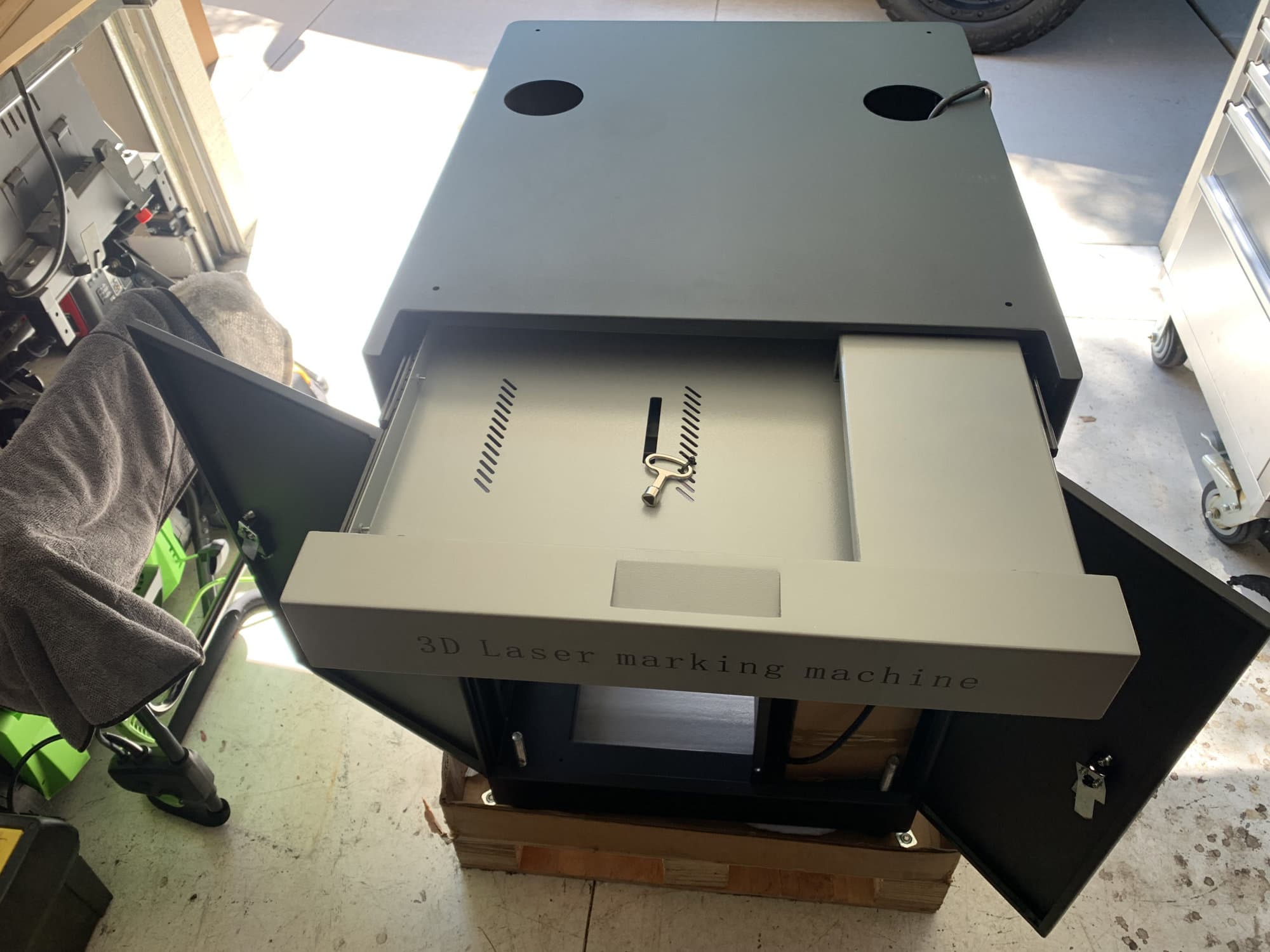 60W Lit Laser 376639-015 4"x4" 3D Fiber Laser Engraver, 2021 - Fume Extractor - Image 6