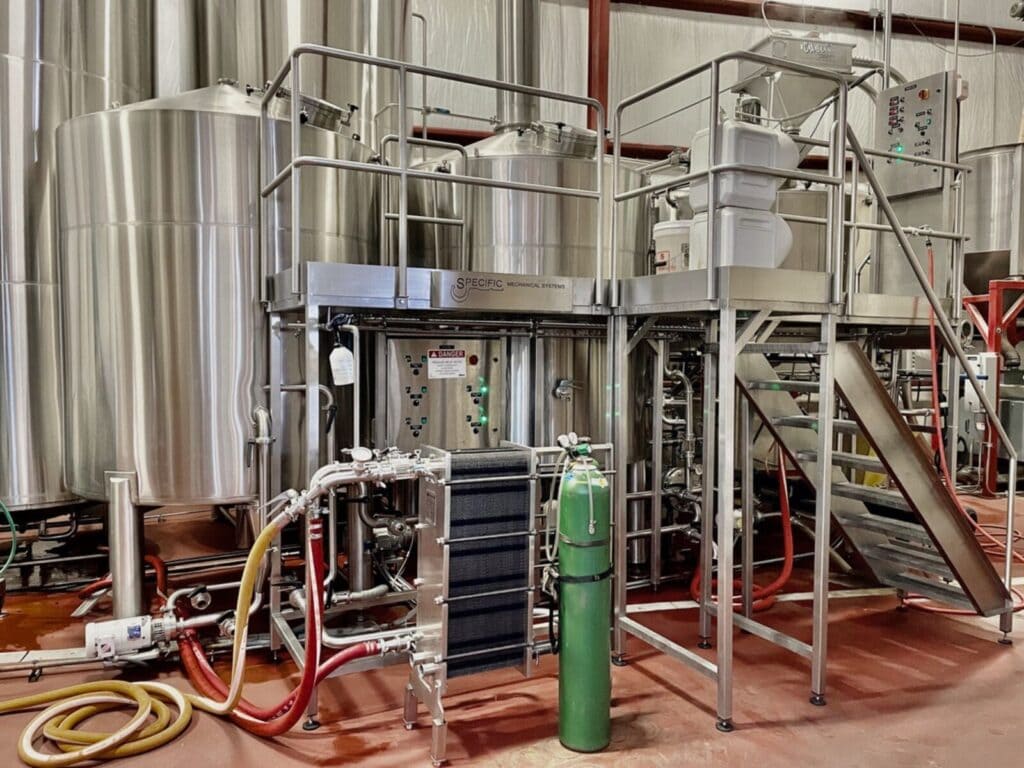 40 BBL Specific Mechanical 3-Vessel Stainless Steel Steam Fired Brewhouse, 2015