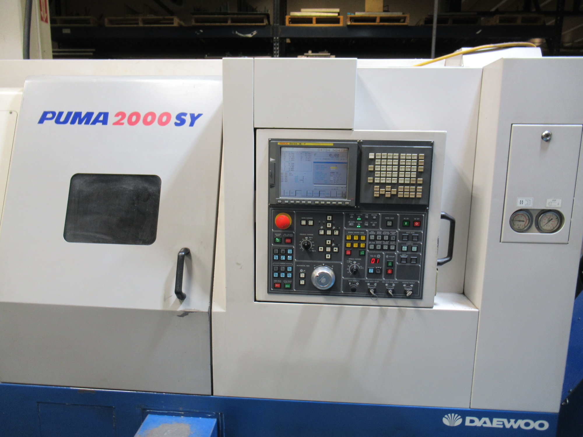 Daewoo Puma 2000SY CNC Lathe, 2002 - Sub Spindle, Live Tooling, Y Axis, Chip Conveyor - Image 3