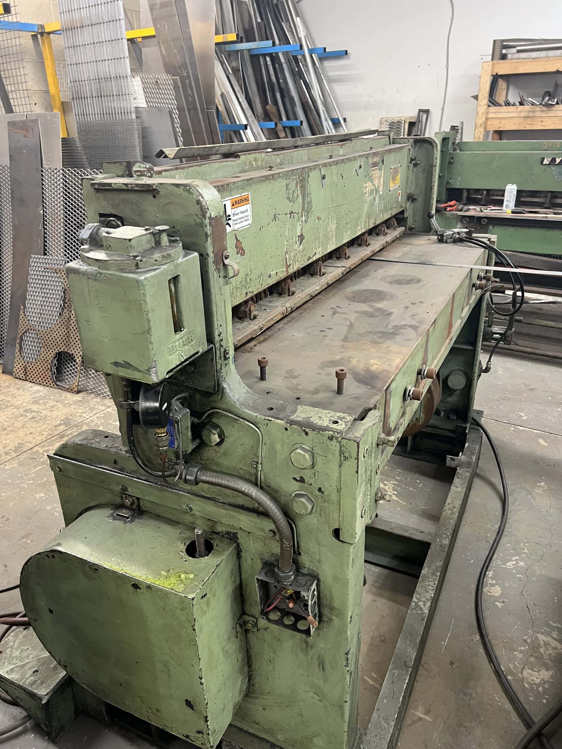 14 Gauge x 52" Wysong 1452 Shear, 1963- Squaring Arm Included - Image 2