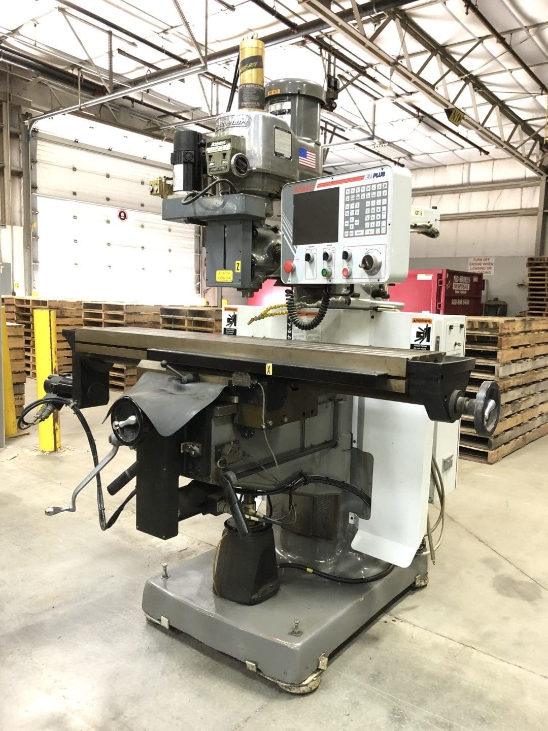 11” x 58” Bridgeport EZ-Trak II Knee Mill, 2002 - EZ Plus Control - Image 3