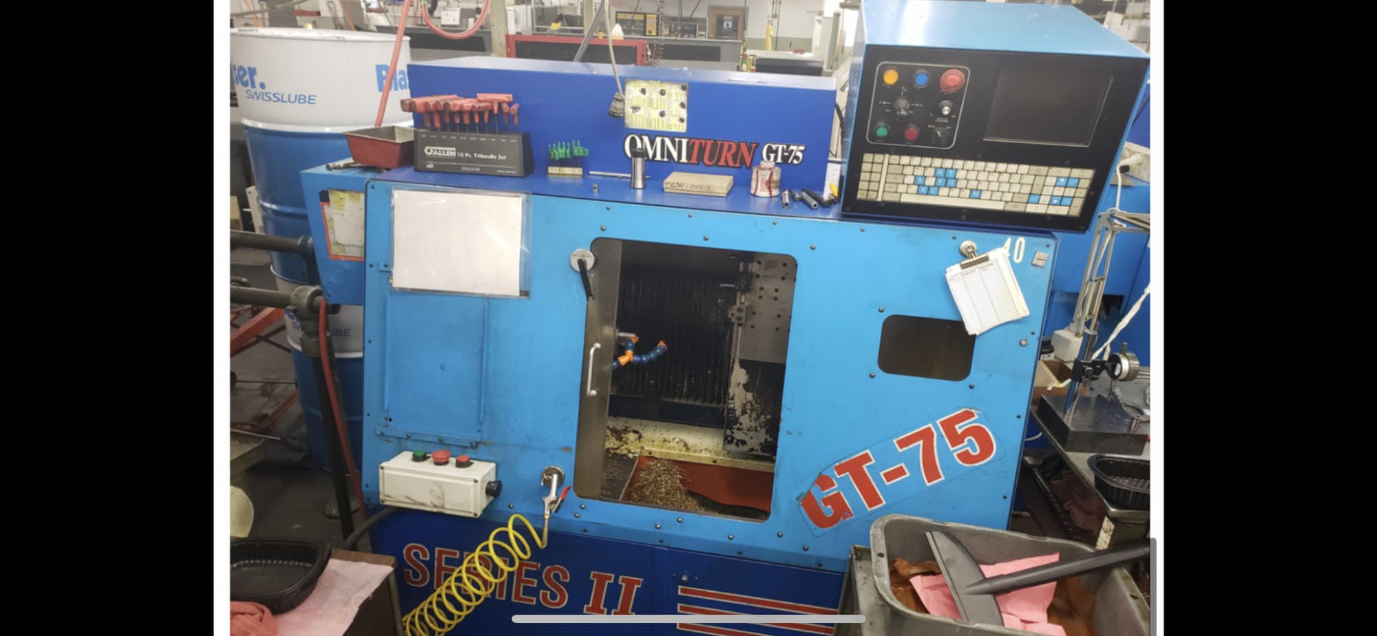 OmniTurn GT-75 Series II 3/8 CTR HT CNC Lathe, 2002