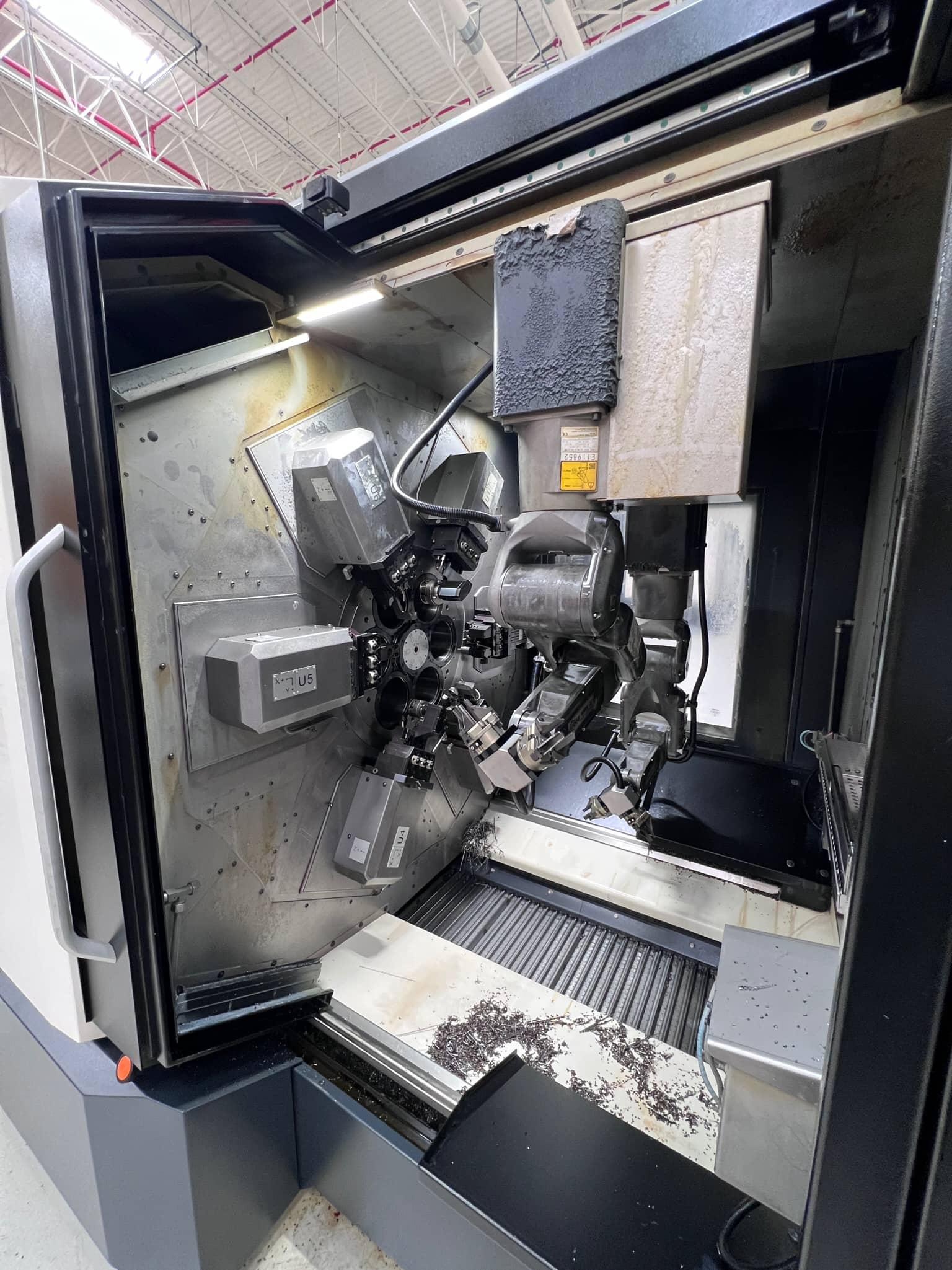 DMG Mori Multisprint 36 CNC Multi Spindle Lathe, 2019 - High Pressure Coolant, Chip Conveyor, Oil Mist Collector, (2) Fanuc Robots Included - Image 11