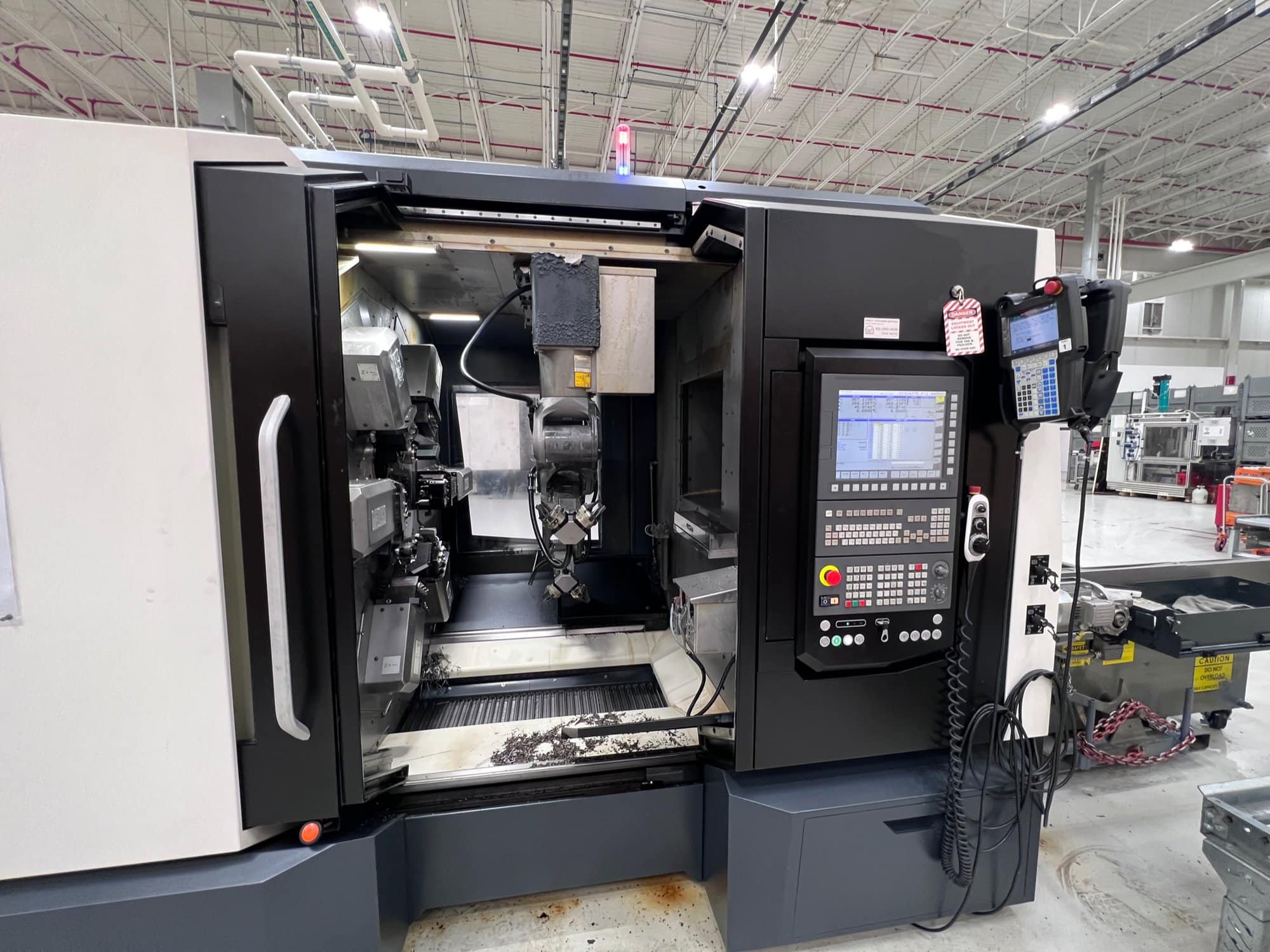 DMG Mori Multisprint 36 CNC Multi Spindle Lathe, 2019 - High Pressure Coolant, Chip Conveyor, Oil Mist Collector, (2) Fanuc Robots Included - Image 3