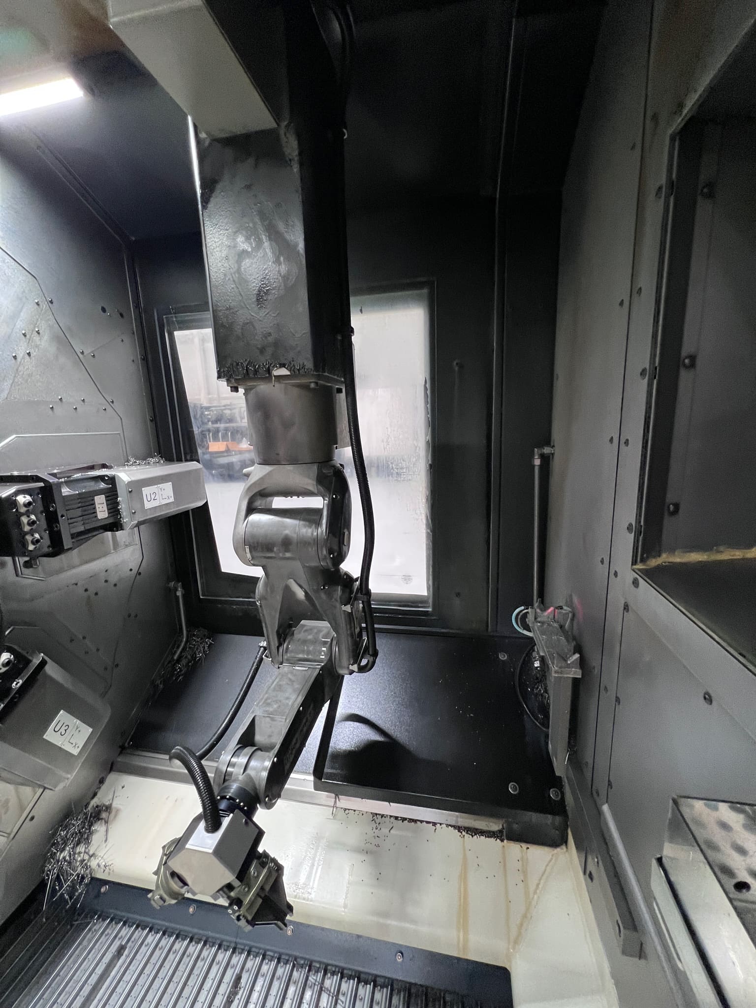 DMG Mori Multisprint 36 CNC Multi Spindle Lathe, 2019 - High Pressure Coolant, Chip Conveyor, Oil Mist Collector, (2) Fanuc Robots Included - Image 9