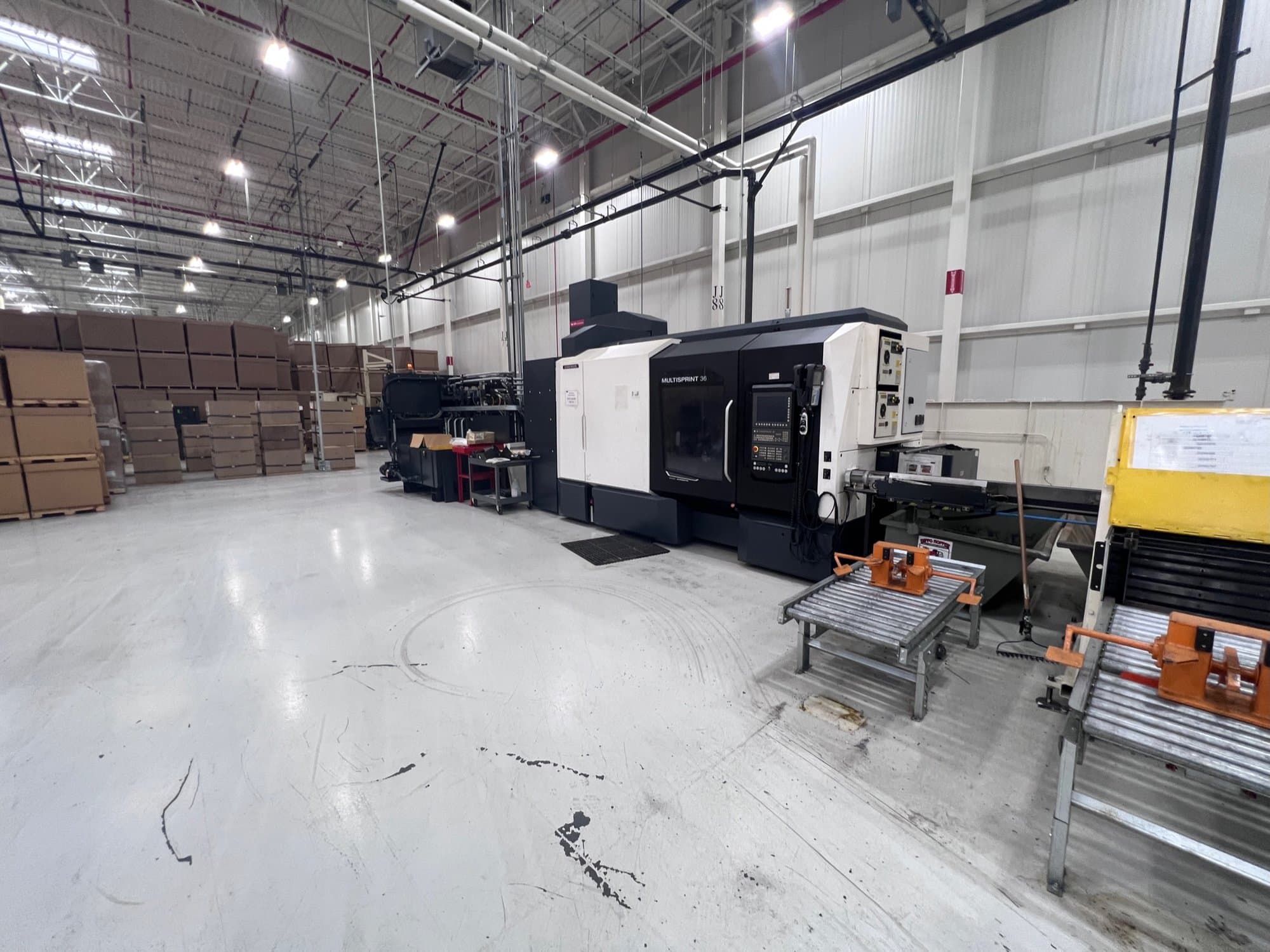 DMG Mori Multisprint 36 CNC Multi Spindle Lathe, 2019 - High Pressure Coolant, Chip Conveyor, Oil Mist Collector, (2) Fanuc Robots Included
