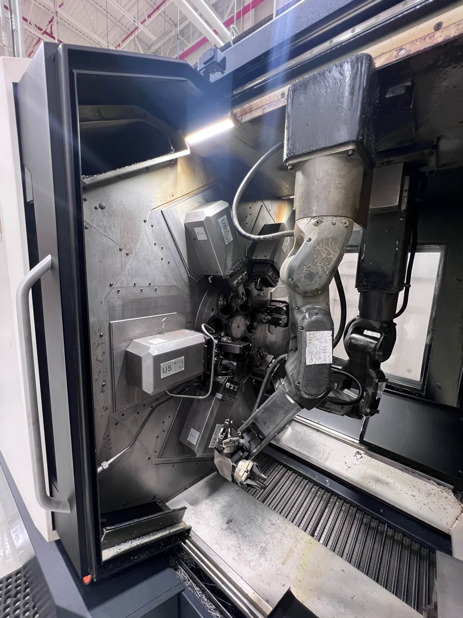 DMG Mori Multisprint 36 CNC Multi Spindle Lathe, 2019 - High Pressure Coolant, Chip Conveyor, Oil Mist Collector, (2) Fanuc Robots Included - Image 7