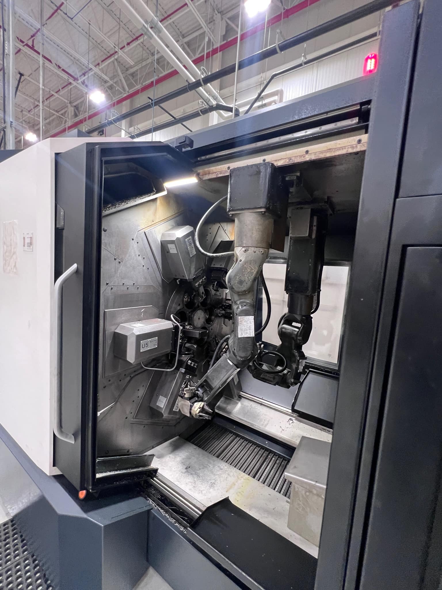 DMG Mori Multisprint 36 CNC Multi Spindle Lathe, 2019 - High Pressure Coolant, Chip Conveyor, Oil Mist Collector, (2) Fanuc Robots Included - Image 3