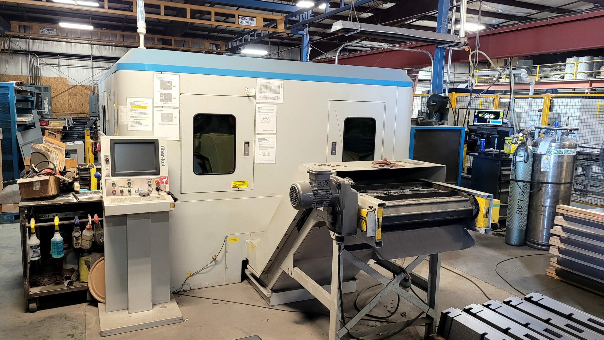 2000 Watt AKS Fiber Kut Laser, 2015 - 5 x 10 Table, Hypertherm Power Supply, Chiller, Dust Collector