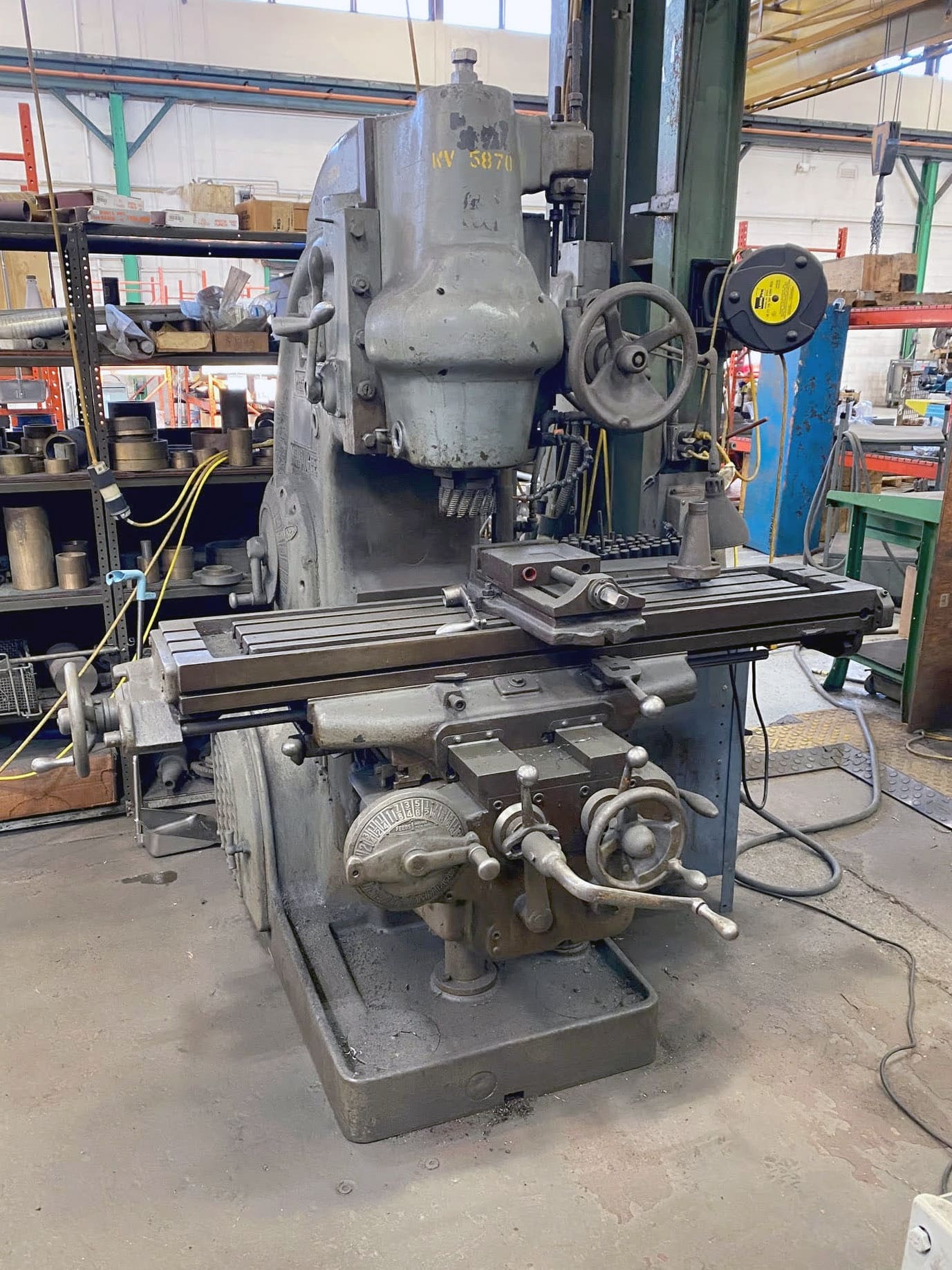 Milwaukee Model K Mill- 12"x56" Table, Auto Feed