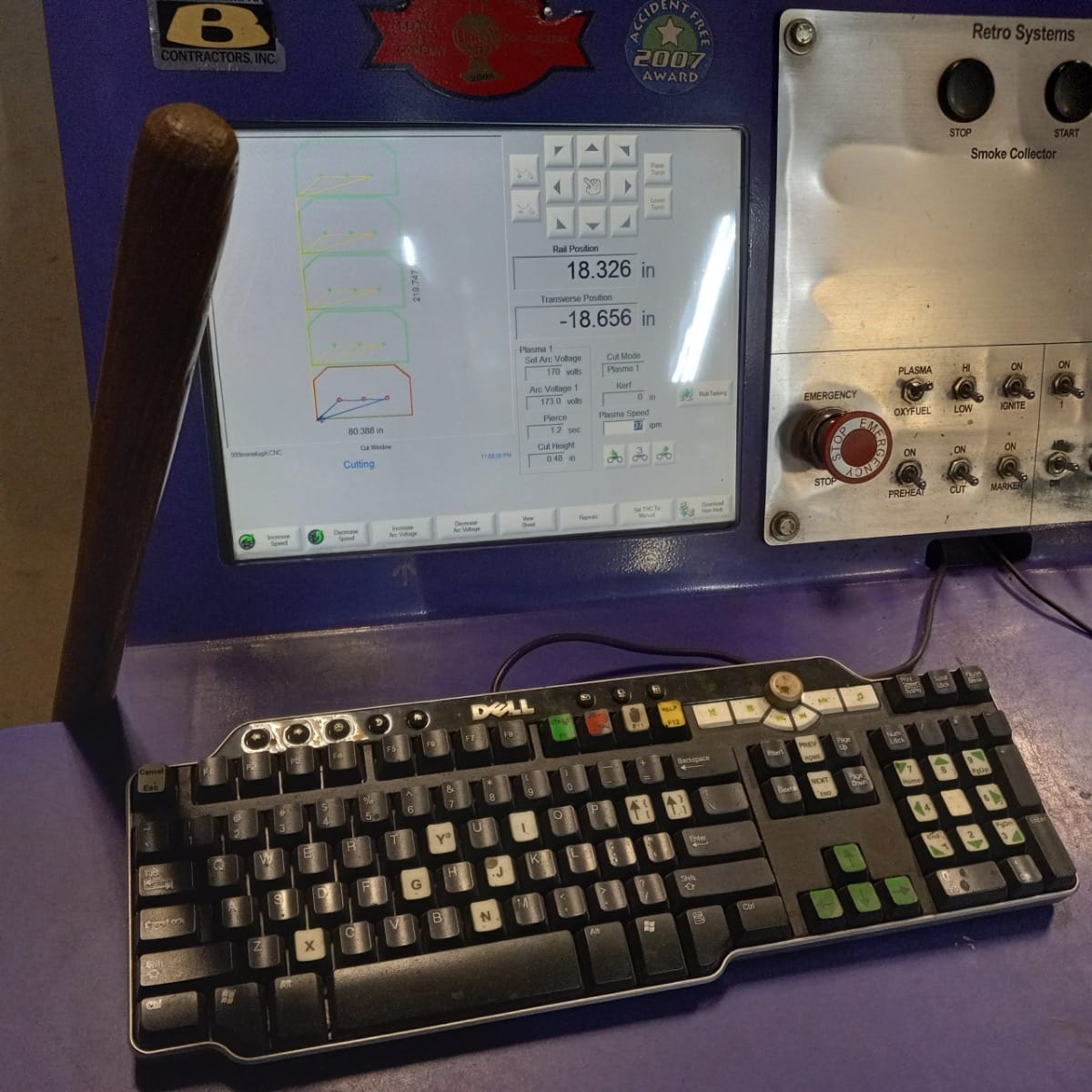 8' x 20' Retro Systems Hornet XD CNC Plasma Cutter - Thermal Dynamics Autocut 200, 2007 - Image 3