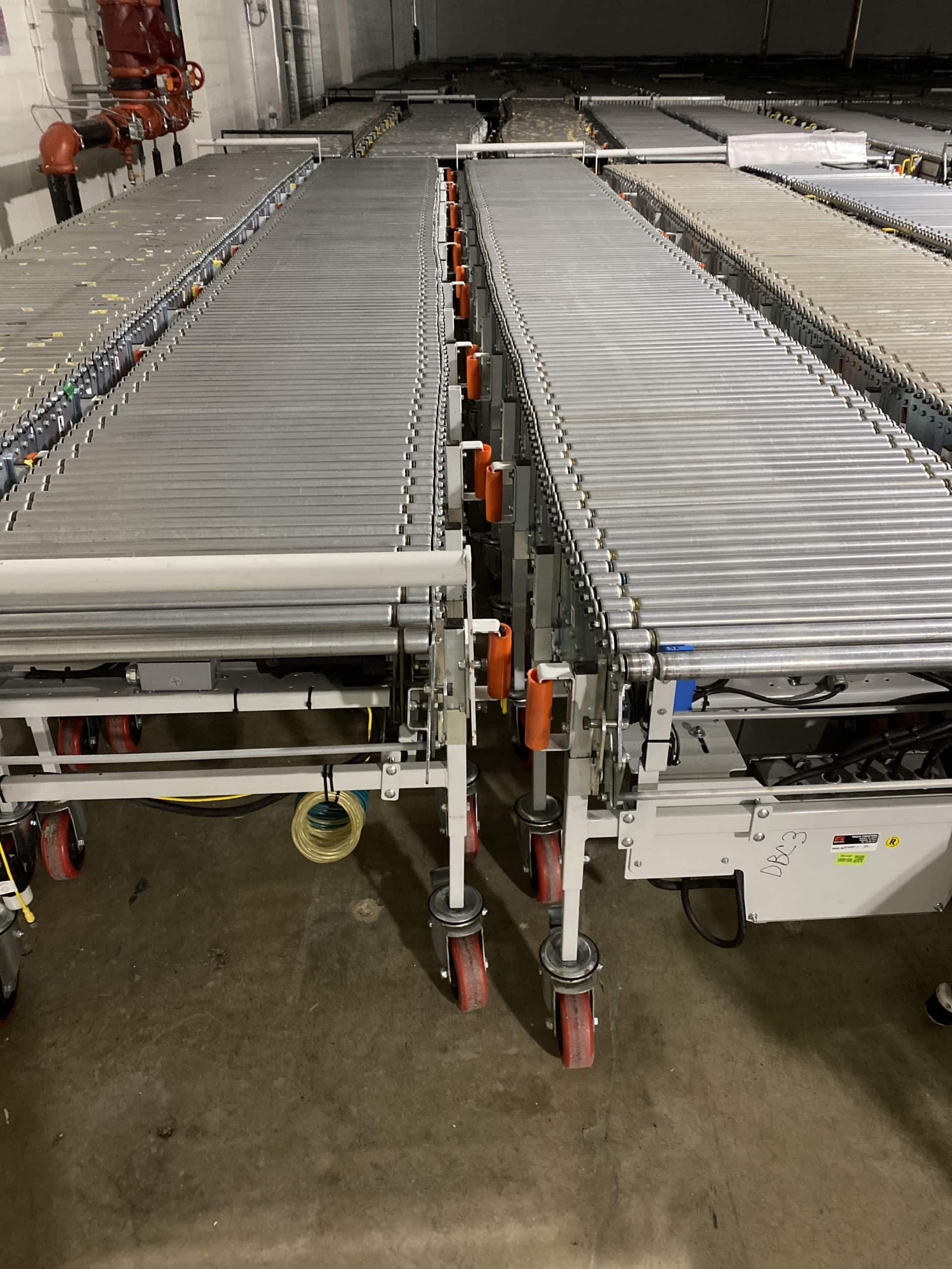 Roach 40' Flexible Power Roller Conveyor