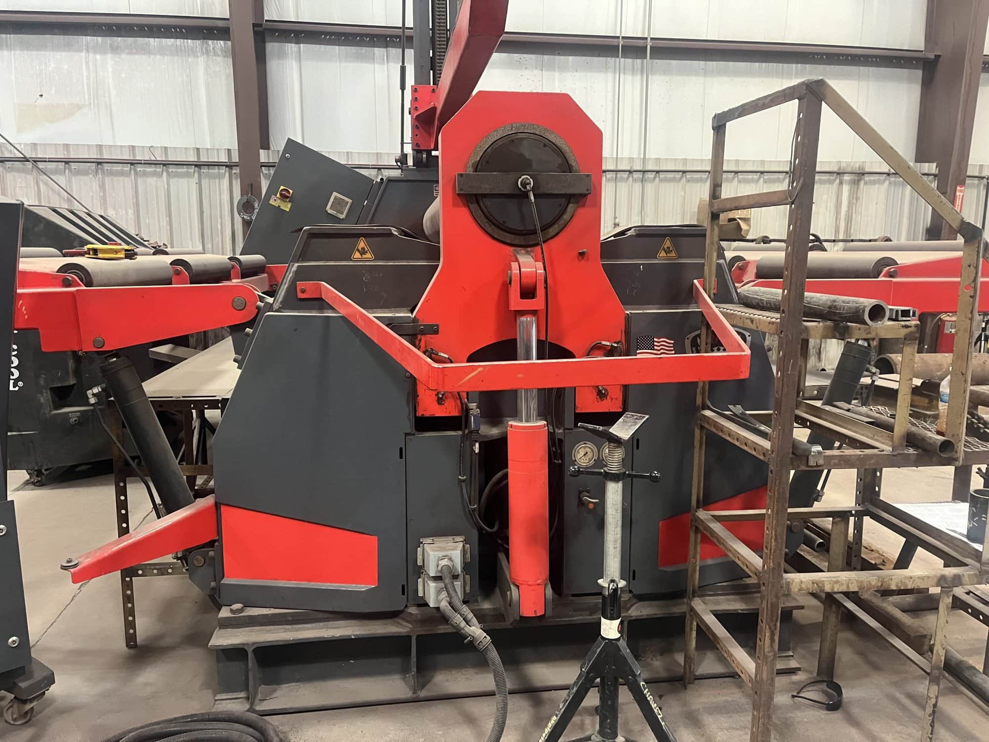3/4" x 10' RMT Kyson R-Genius 10-1299 CNC Plate Roll, 2017- Overhead and Side Supports - Image 2