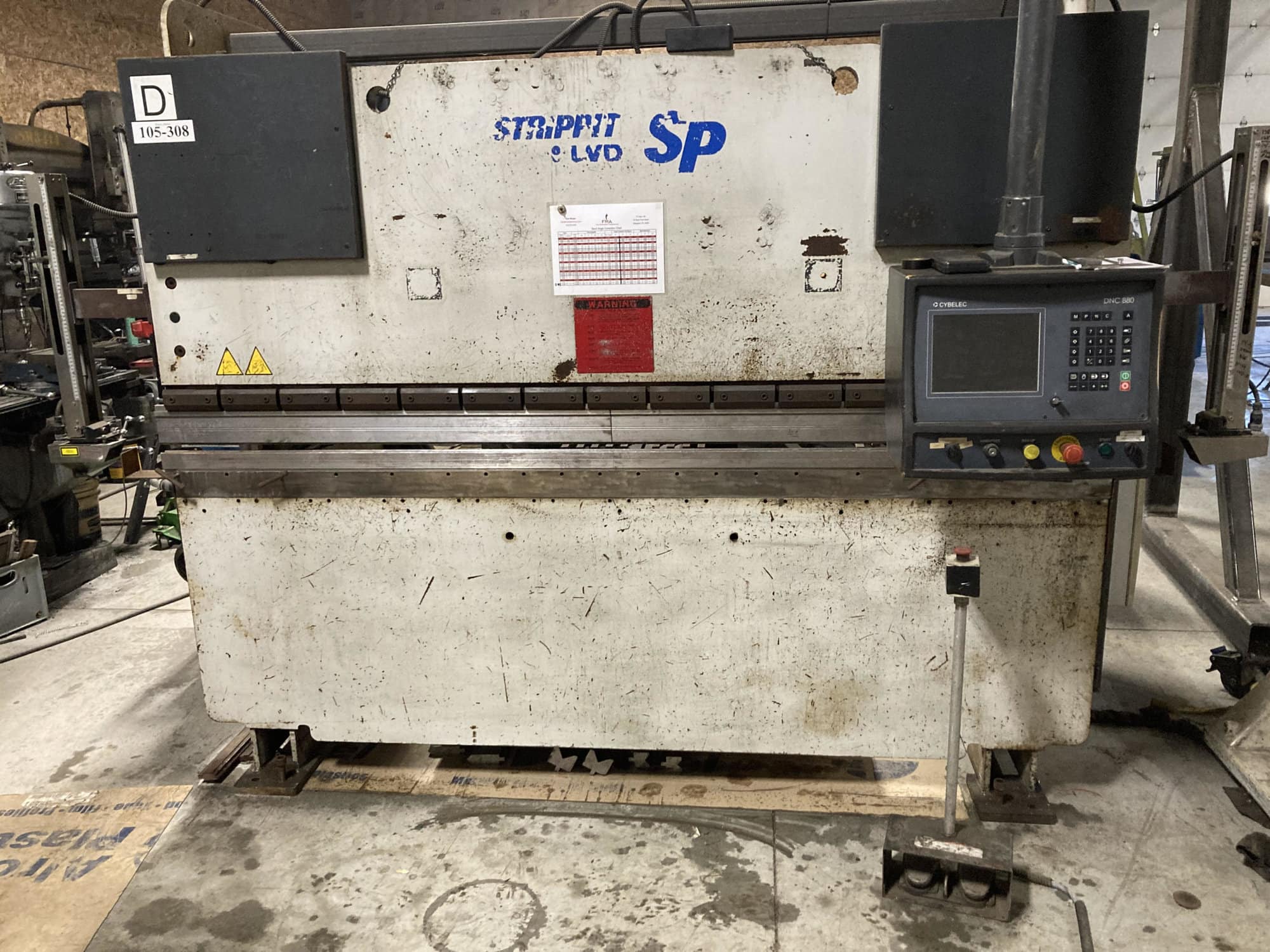 70 Ton x 8' Strippit LVD CNC Press Brake, 2005 - Available Immediately