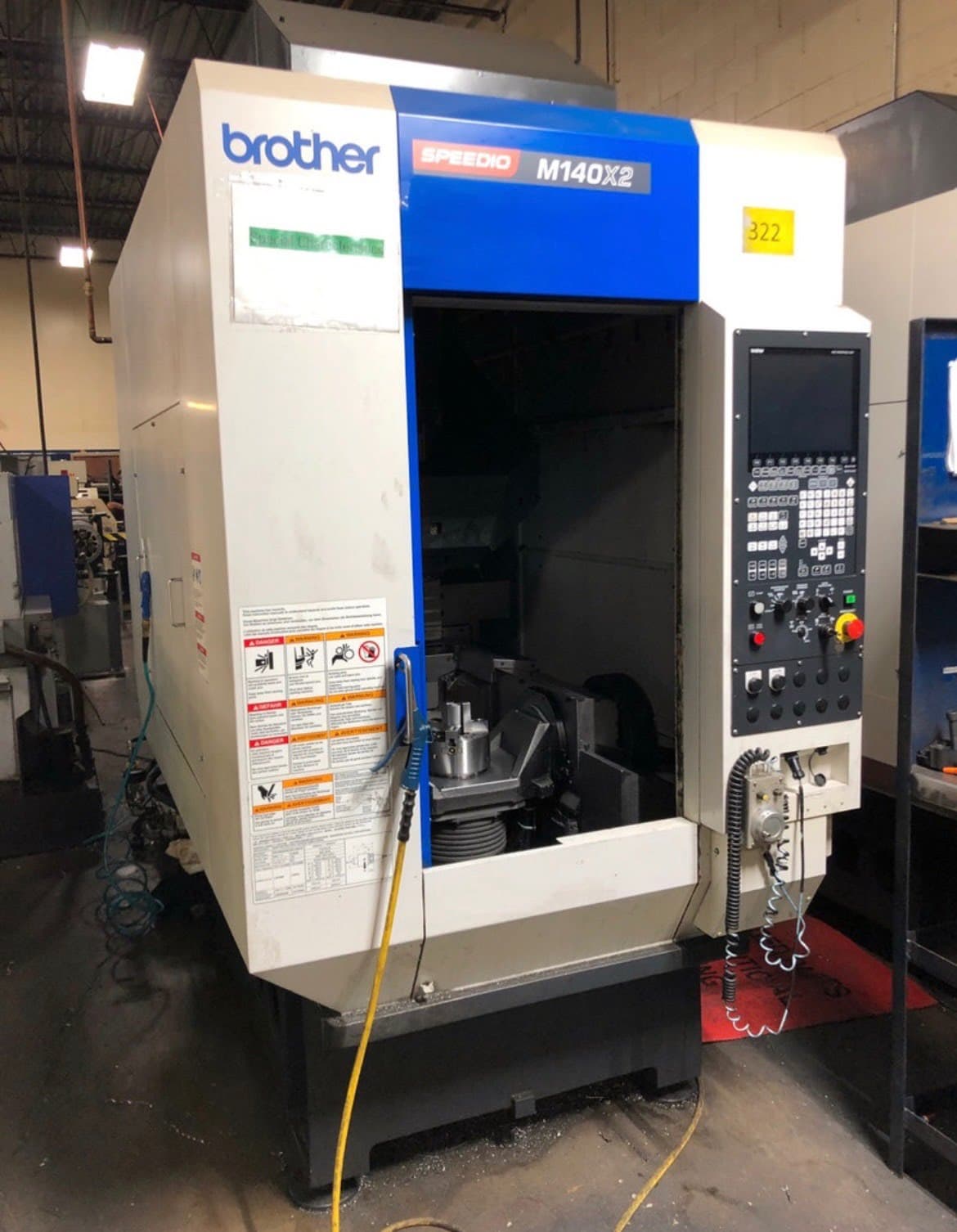 BROTHER SPEEDIO M140X2 VMC, 2018-16K RPM,5-Axis, Chip Conveyor,435 PSI High Pressure Pump, High Accuracy Machining - Image 2