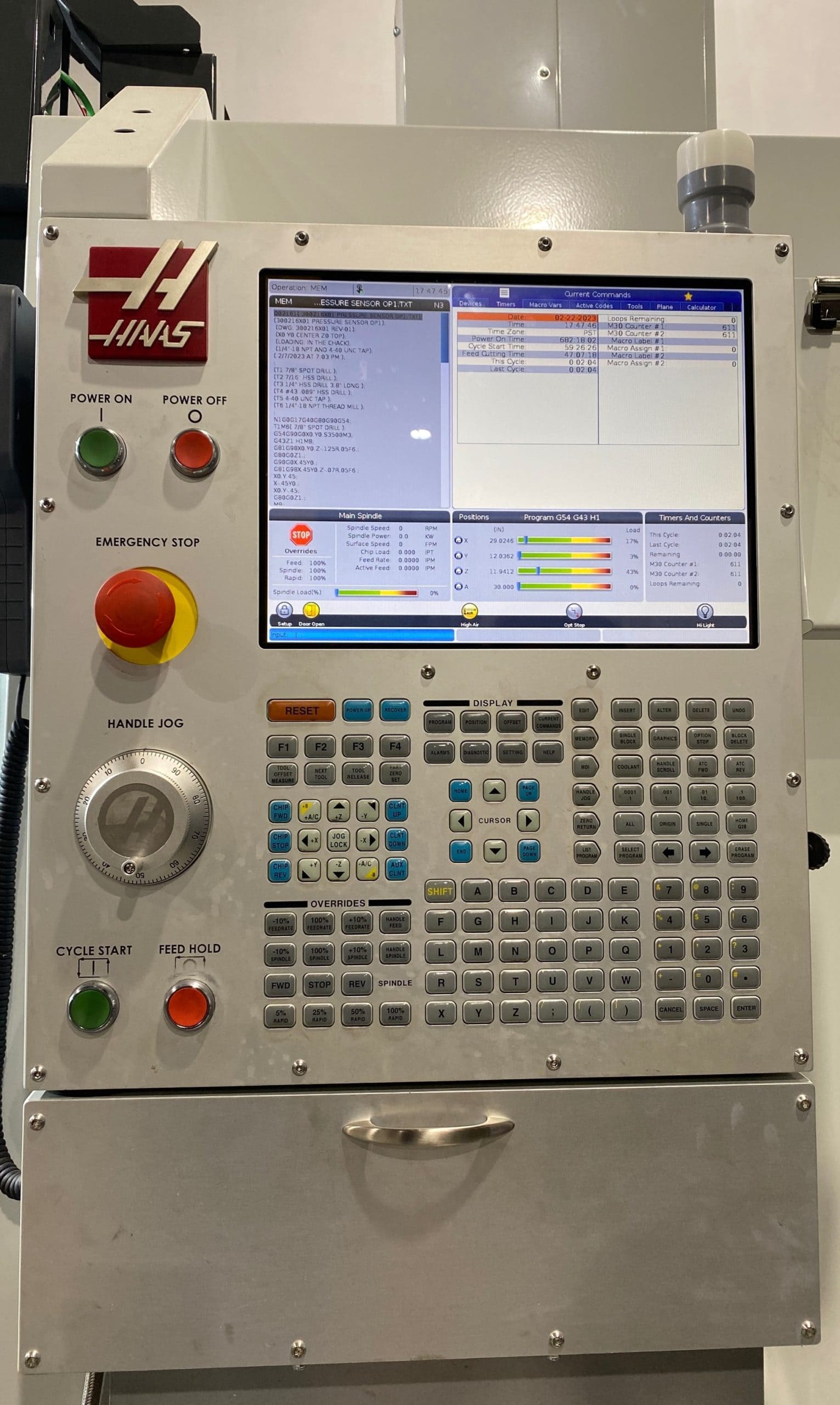 Haas VF-4 CNC Vertical Machining Center, 2022 - CAT40, 4th Axis HRT210 Rotary Table, WIPS-R, Renishaw Wireless Intuitive Probing - Image 5