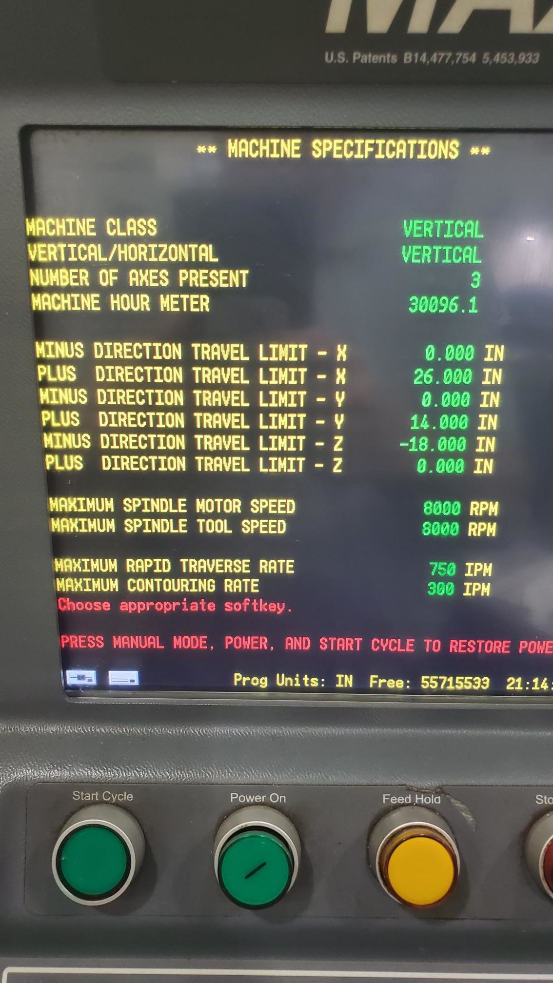 Hurco VM1 VMC, 2005- UltiMax Control, DXF, Rigid Tap - Image 5