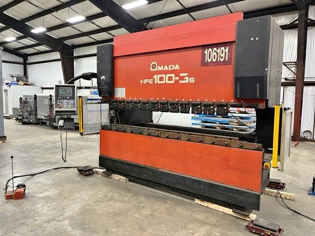 100 Ton x 10' Amada HFE 100-3S Hydraulic Press Brake, 2000- 5-Axis Backgauge - Image 2