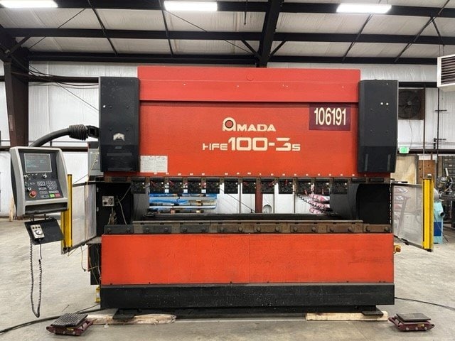 100 Ton x 10' Amada HFE 100-3S Hydraulic Press Brake, 2000- 5-Axis Backgauge