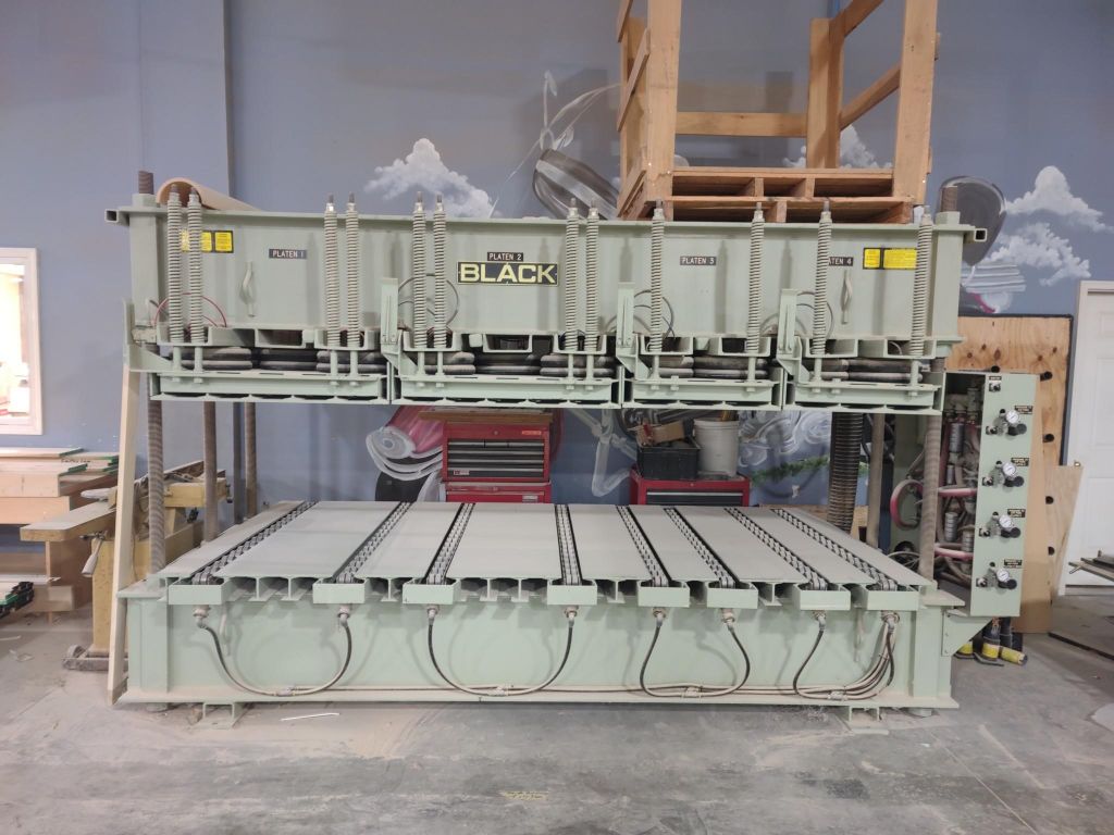 Black Brothers Model 1005 Air Pod Laminating Press Panel Line, 1987