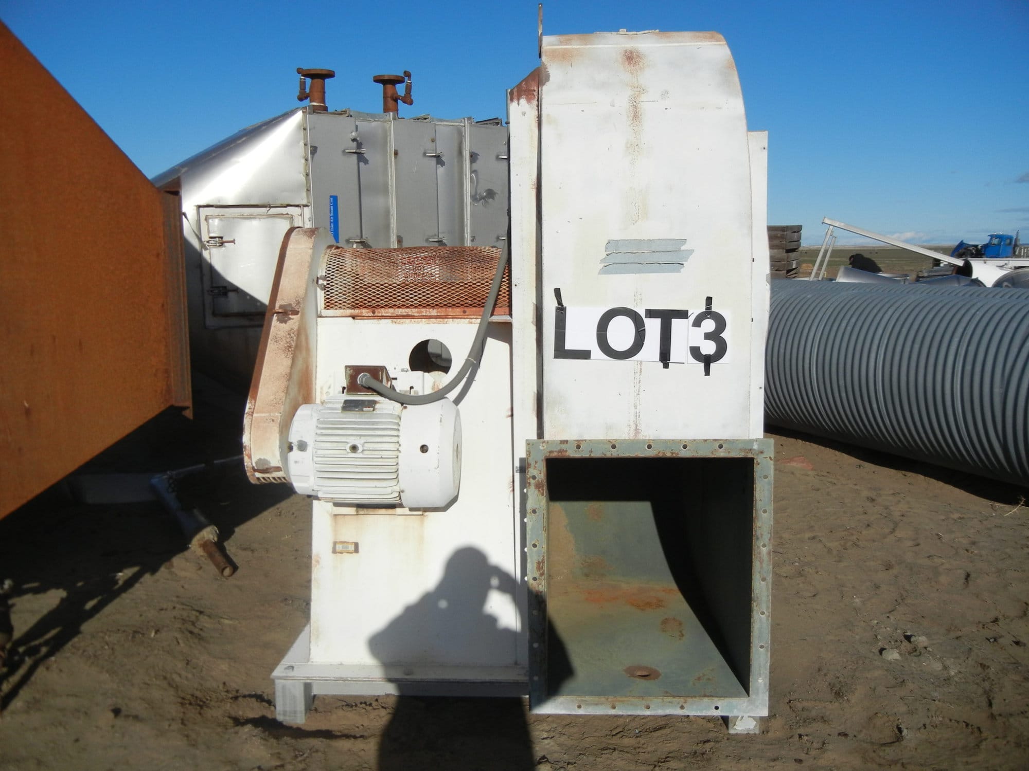FMC Link-Belt Roto-Shell Carbon Steel Drum Dryer- W/Steam Coil Chest, NECO Air Heating System, FlexKleen Stainless Baghouse Style Dust Collector - Image 9