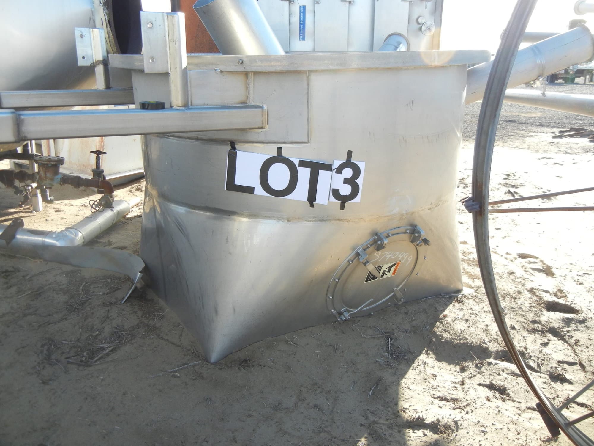 FMC Link-Belt Roto-Shell Carbon Steel Drum Dryer- W/Steam Coil Chest, NECO Air Heating System, FlexKleen Stainless Baghouse Style Dust Collector - Image 10