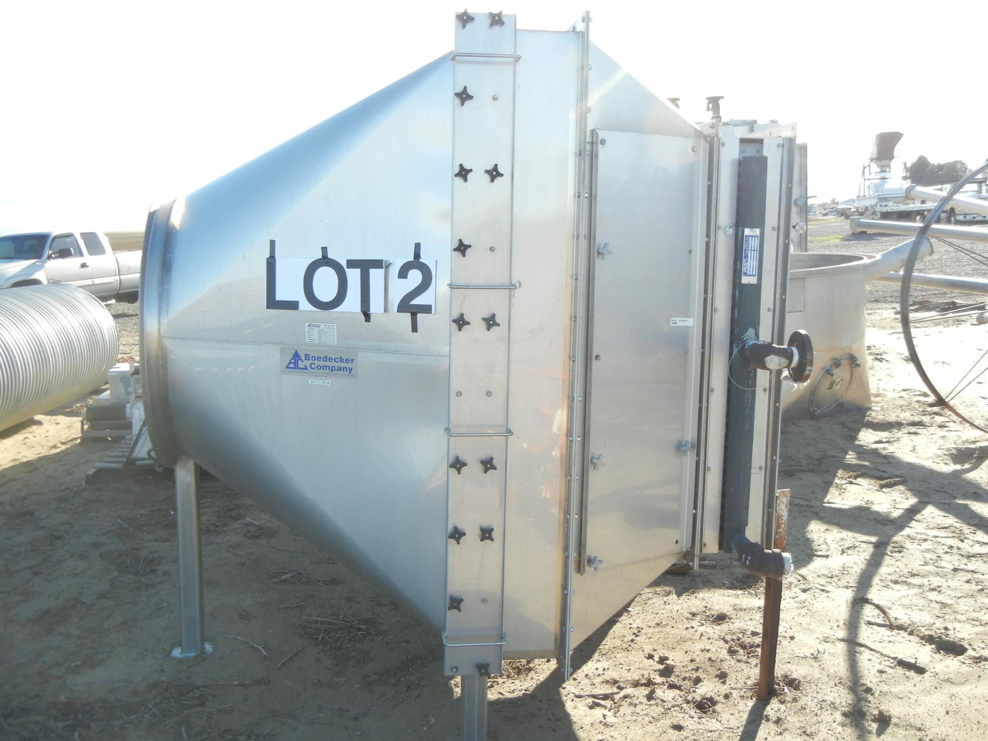 FMC Link-Belt Roto-Shell Stainless Steel Drum Dryer- W/ Colmac Steam Coil Chest, NECO Air Heating System, Boedecker Stainless Pulse Jet Dust Collector - Image 11