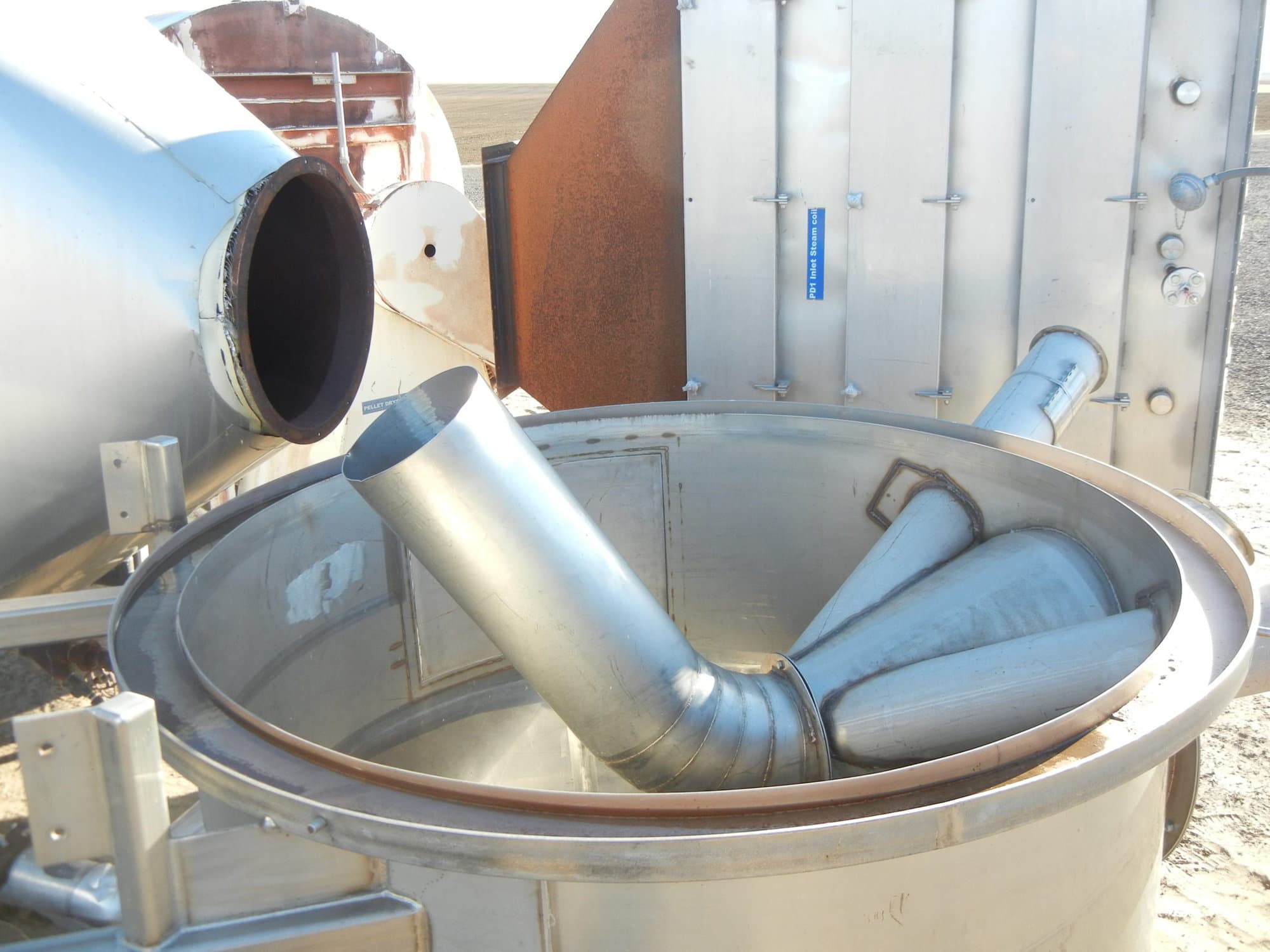 FMC Link-Belt Roto-Shell Carbon Steel Drum Dryer- W/Steam Coil Chest, NECO Air Heating System, FlexKleen Stainless Baghouse Style Dust Collector - Image 11