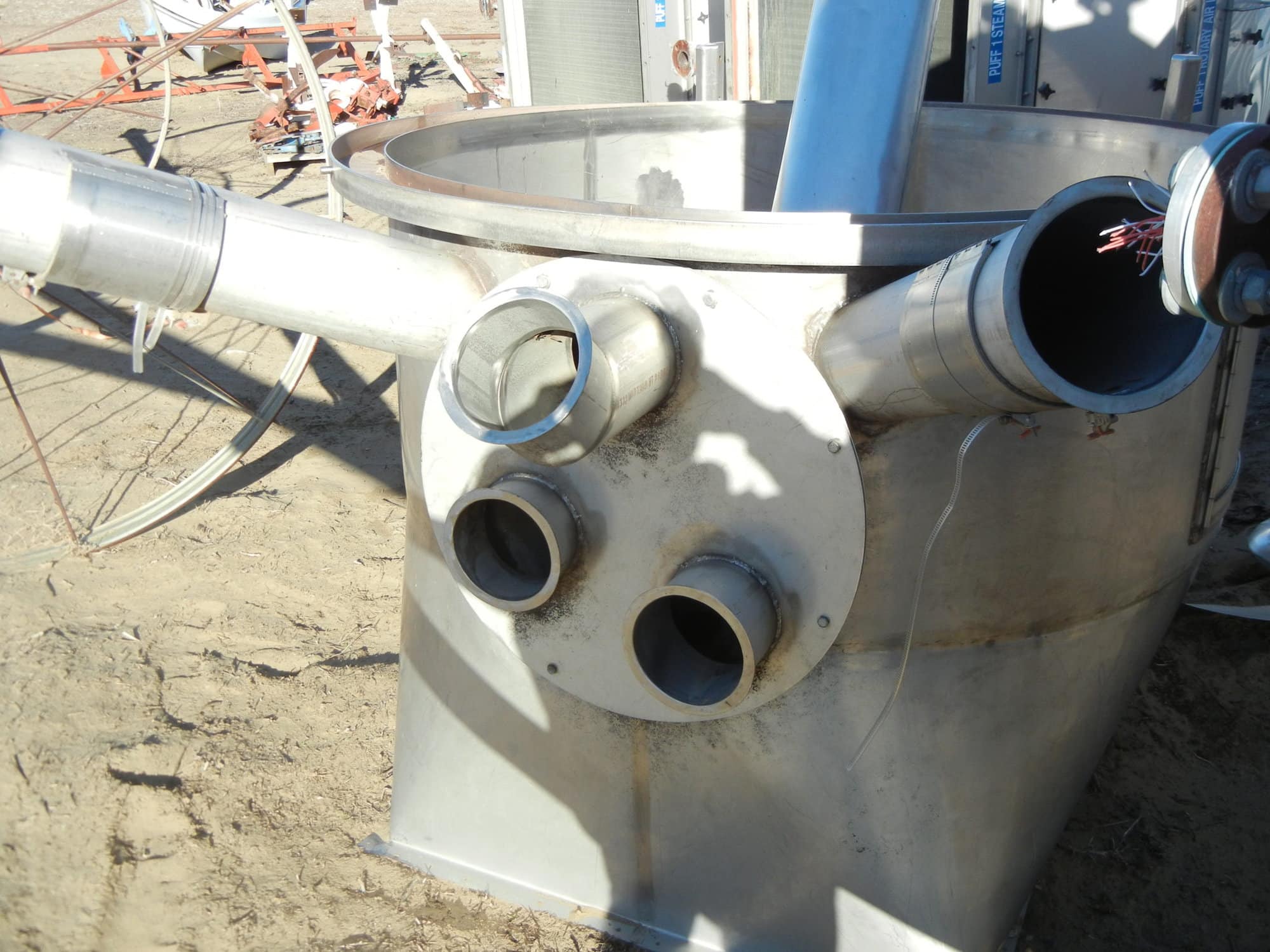 FMC Link-Belt Roto-Shell Carbon Steel Drum Dryer- W/Steam Coil Chest, NECO Air Heating System, FlexKleen Stainless Baghouse Style Dust Collector - Image 7