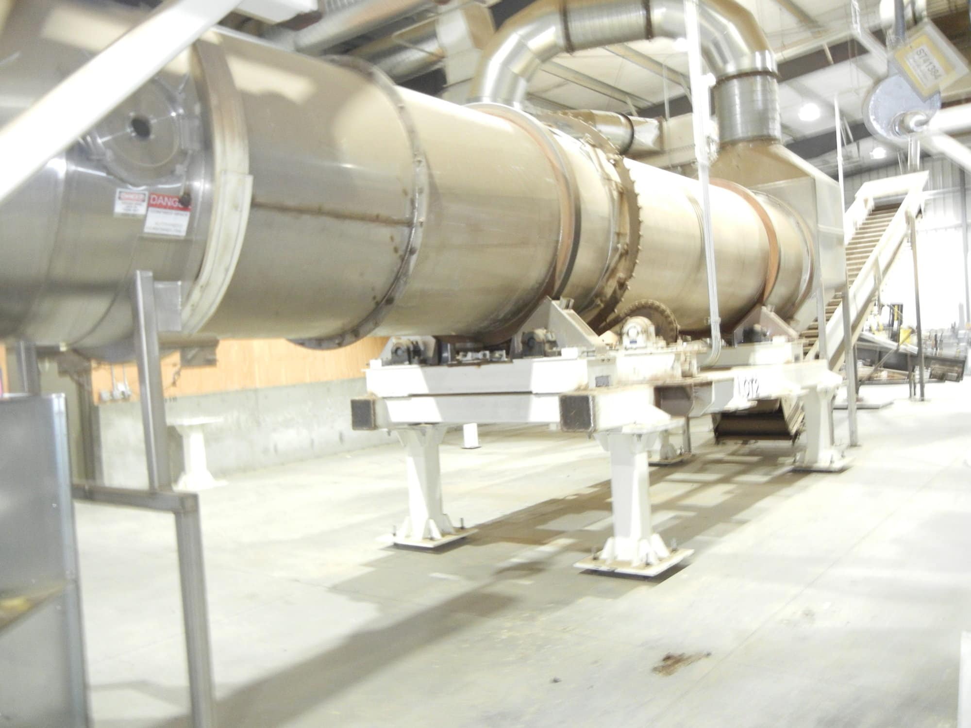 FMC Link-Belt Roto-Shell Stainless Steel Drum Dryer- W/ Colmac Steam Coil Chest, NECO Air Heating System, Boedecker Stainless Pulse Jet Dust Collector - Image 3