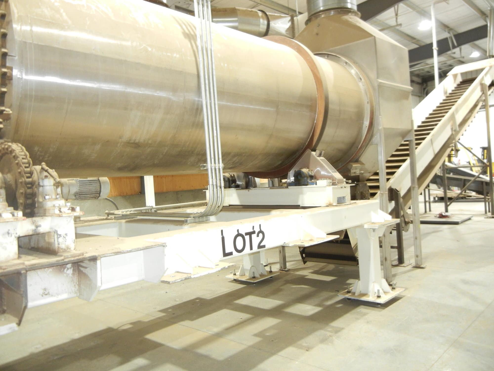 FMC Link-Belt Roto-Shell Stainless Steel Drum Dryer- W/ Colmac Steam Coil Chest, NECO Air Heating System, Boedecker Stainless Pulse Jet Dust Collector - Image 4