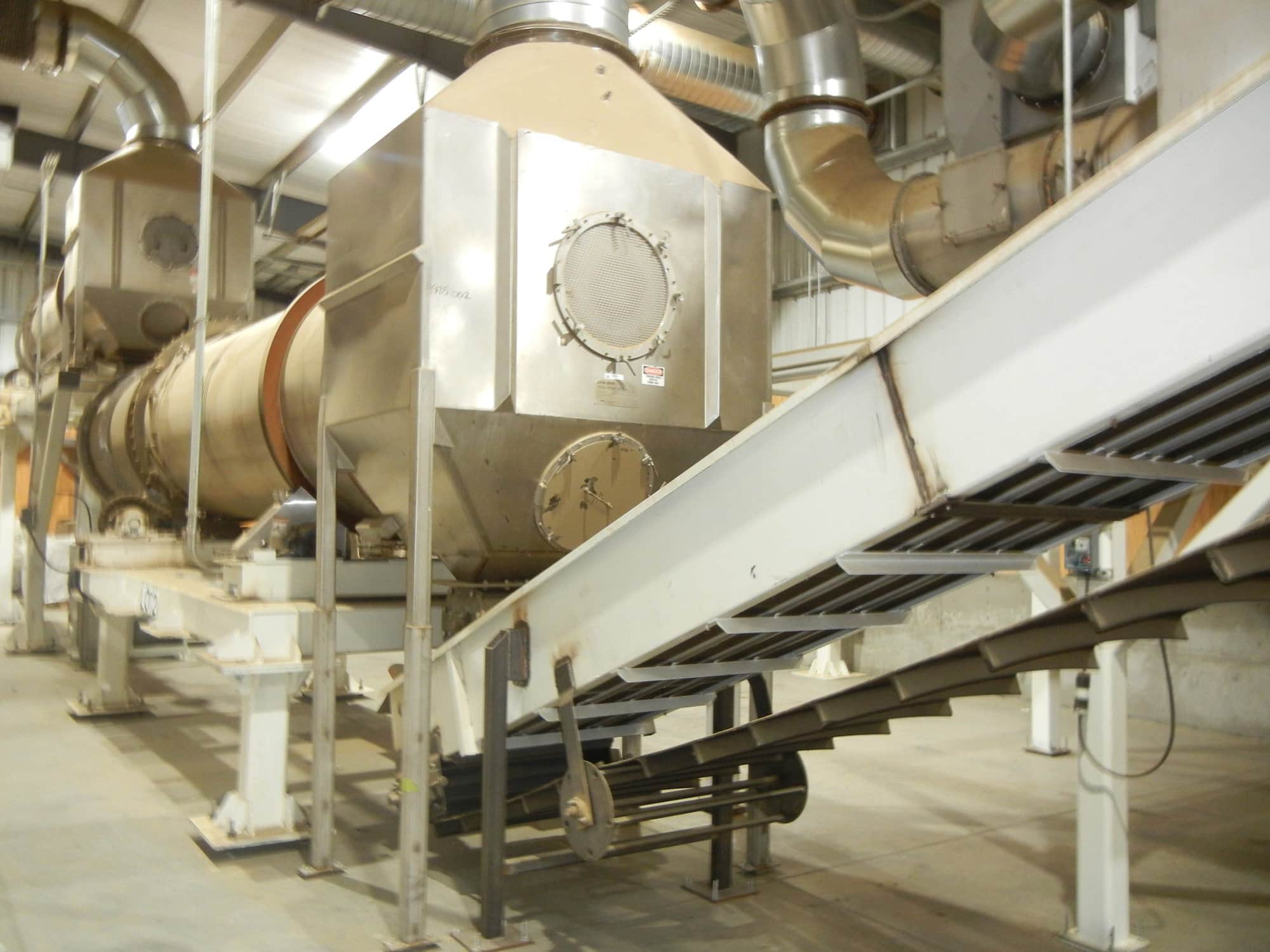 FMC Link-Belt Roto-Shell Stainless Steel Drum Dryer- W/ Colmac Steam Coil Chest, NECO Air Heating System, Boedecker Stainless Pulse Jet Dust Collector - Image 5