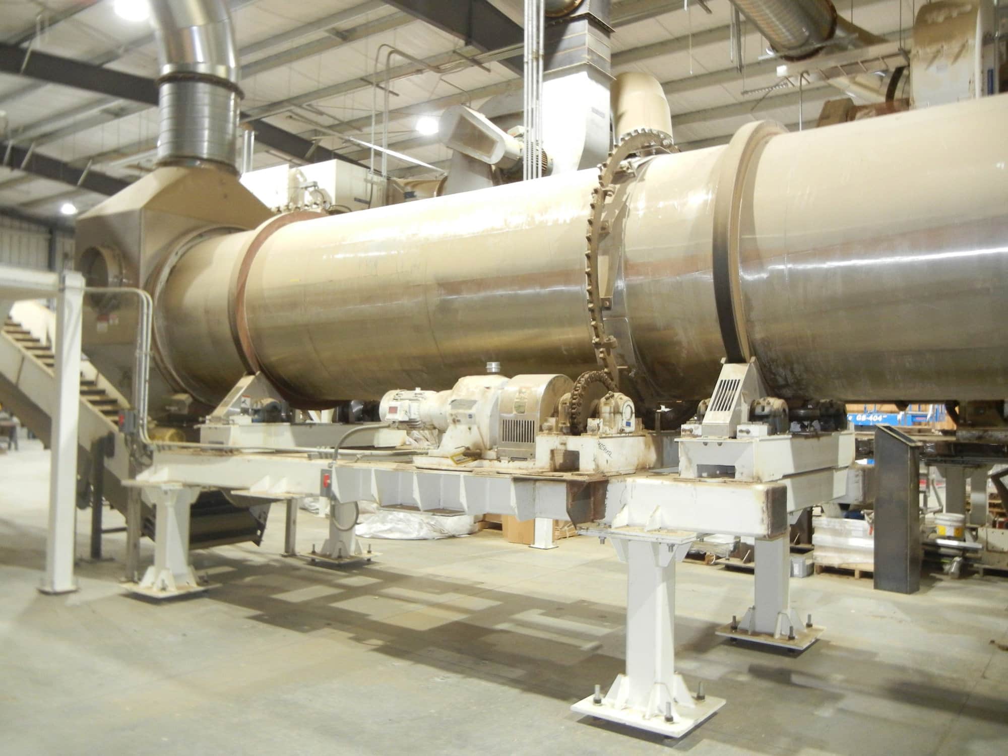 FMC Link-Belt Roto-Shell Stainless Steel Drum Dryer- W/ Colmac Steam Coil Chest, NECO Air Heating System, Boedecker Stainless Pulse Jet Dust Collector - Image 6