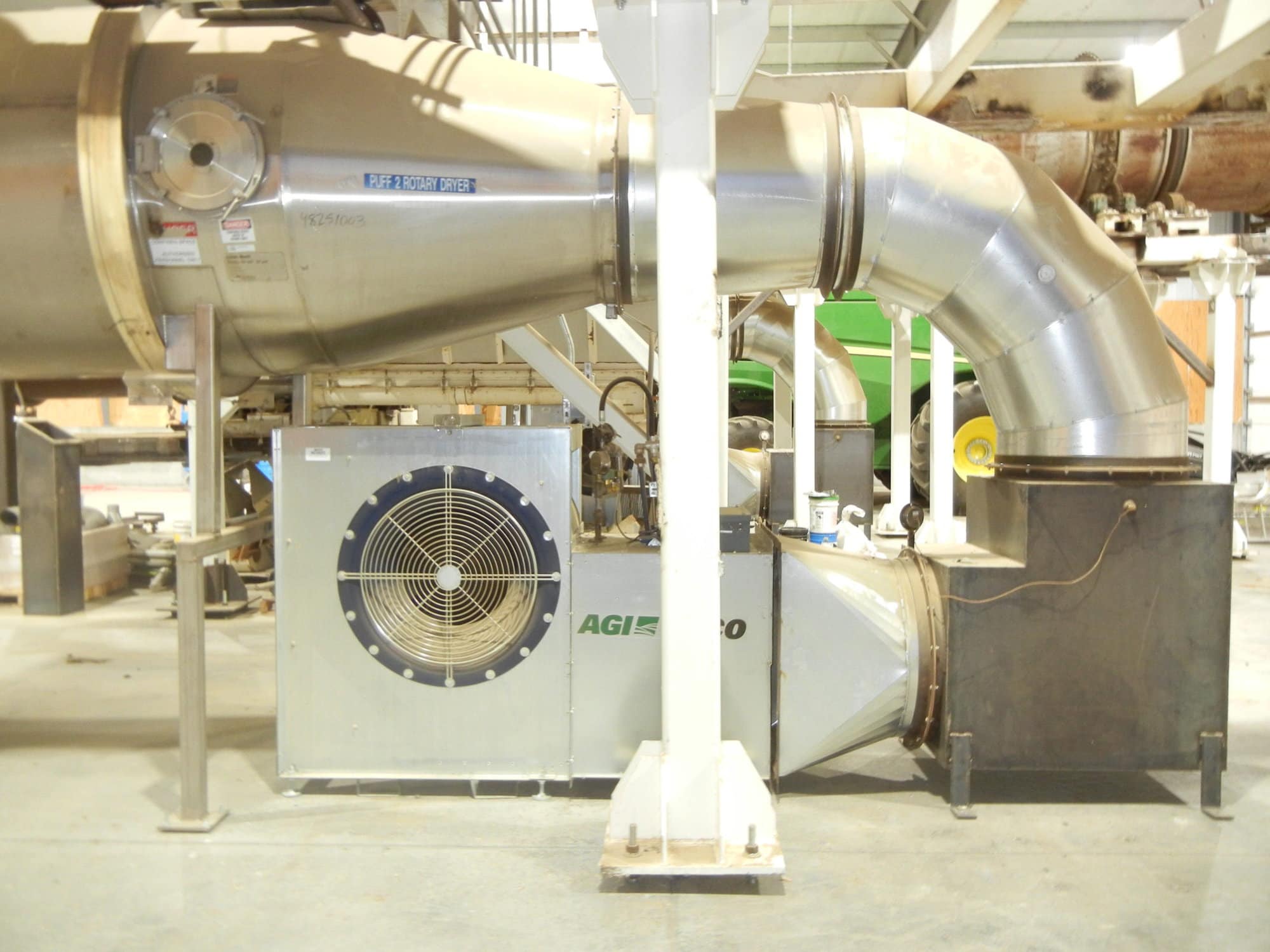 FMC Link-Belt Roto-Shell Stainless Steel Drum Dryer- W/ Colmac Steam Coil Chest, NECO Air Heating System, Boedecker Stainless Pulse Jet Dust Collector - Image 7