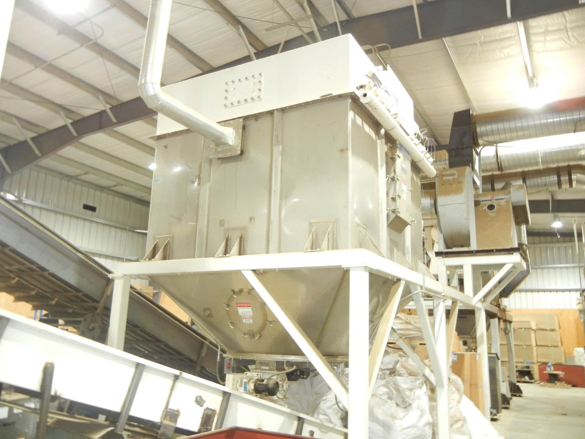 FMC Link-Belt Roto-Shell Stainless Steel Drum Dryer- W/ Colmac Steam Coil Chest, NECO Air Heating System, Boedecker Stainless Pulse Jet Dust Collector - Image 9